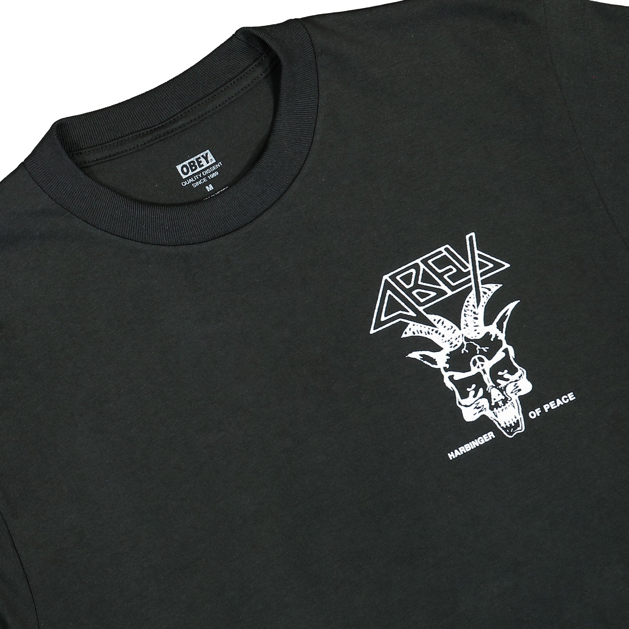 Obey Harbinger Of Peace T-Shirt Vintage Black T-Shirts Material | Overkill