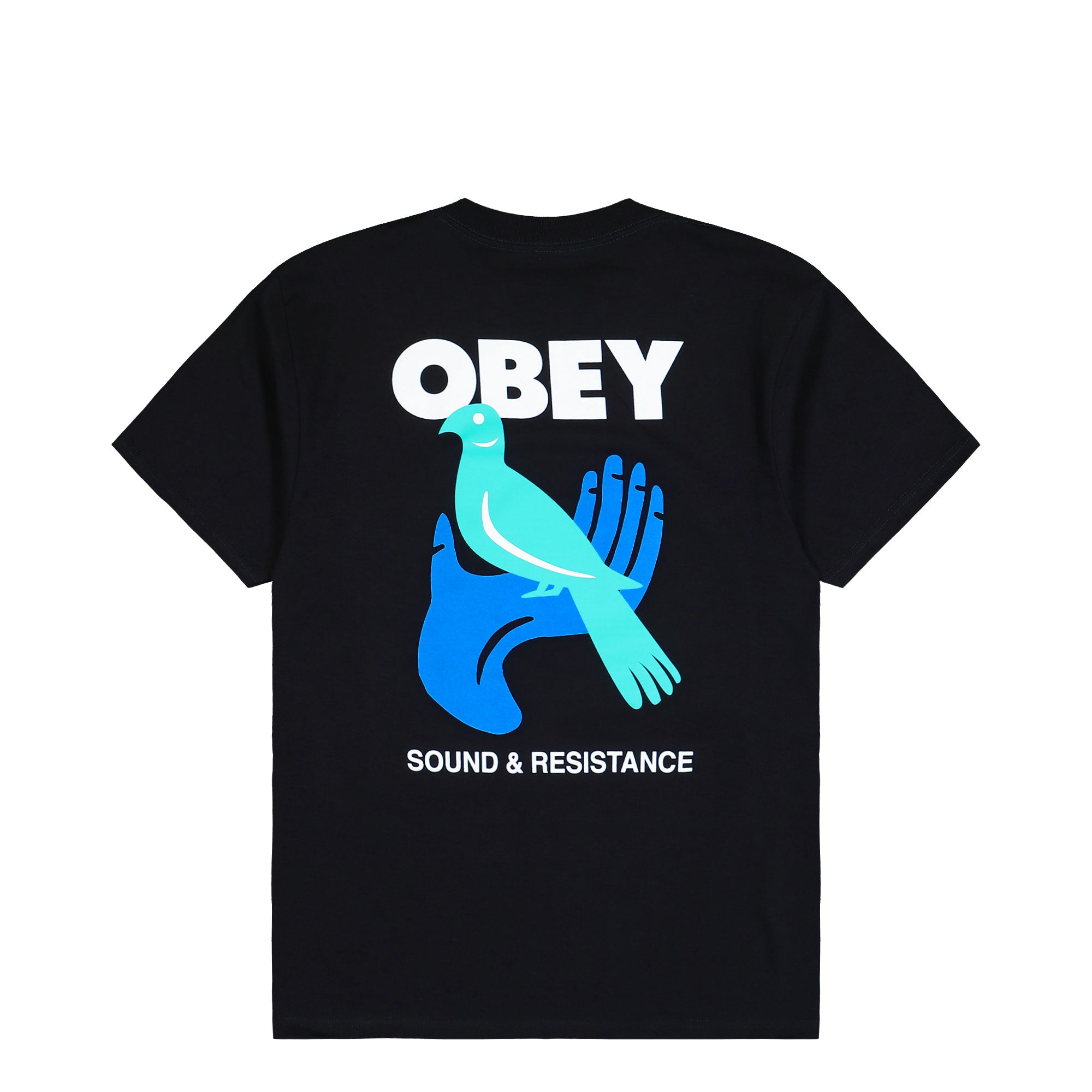Obey Sound & Resistance Bird T-Shirt Black T-Shirt 165264213 / Black Close-up | Overkill