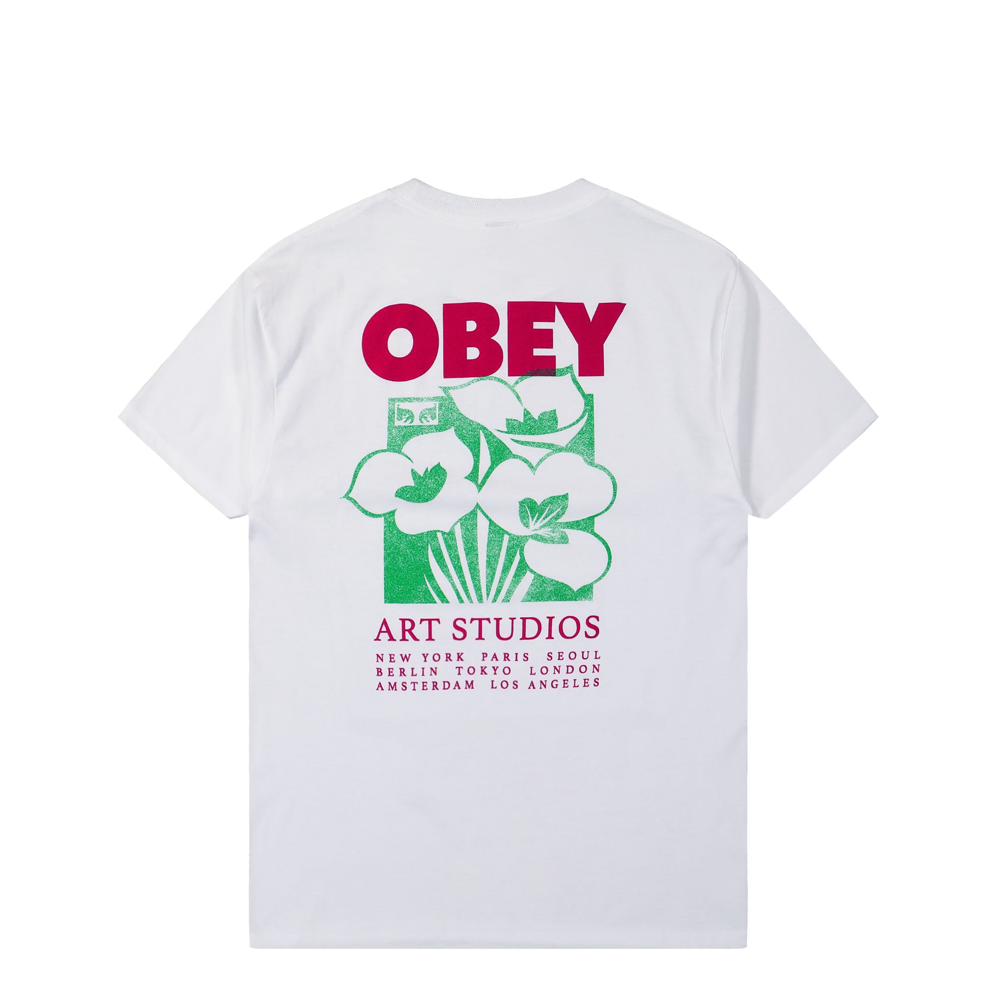 Obey Art Studio Flowers T-Shirt White T-Shirts 165264234 / White Close-up | Overkill