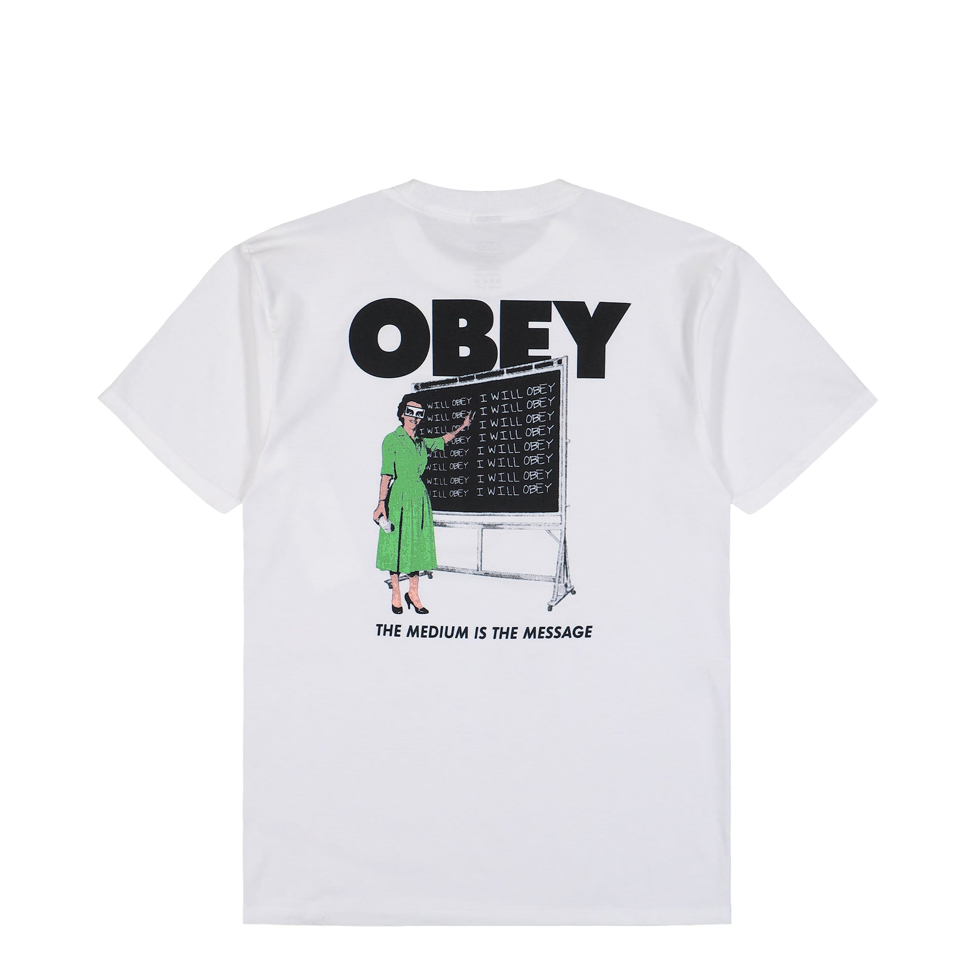 Obey I Will Obey White T-Shirts 165264349-WHT Close-up | Overkill