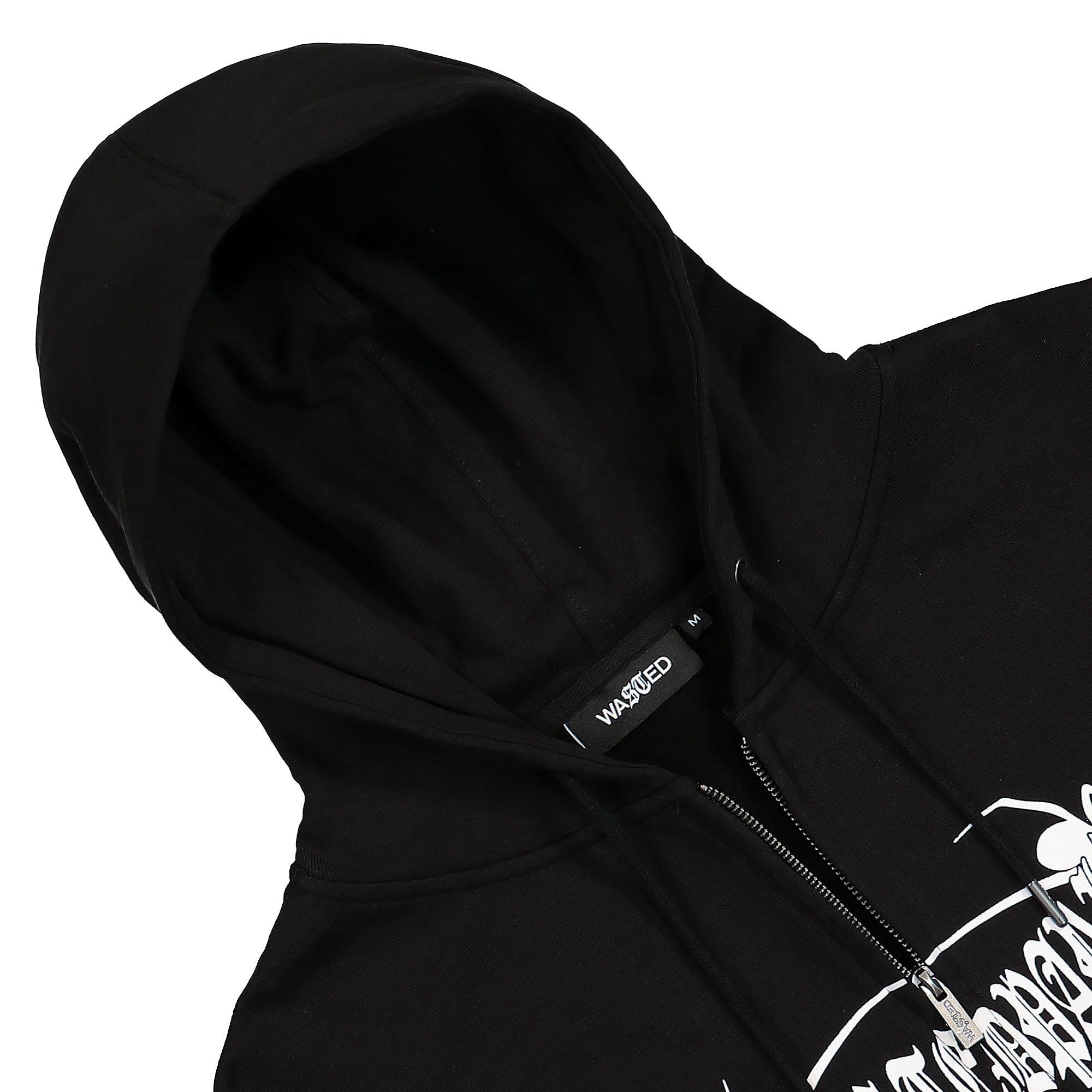 Wasted Paris Boiler Zip-Hoodie Black Hoodies Close-up | Overkill