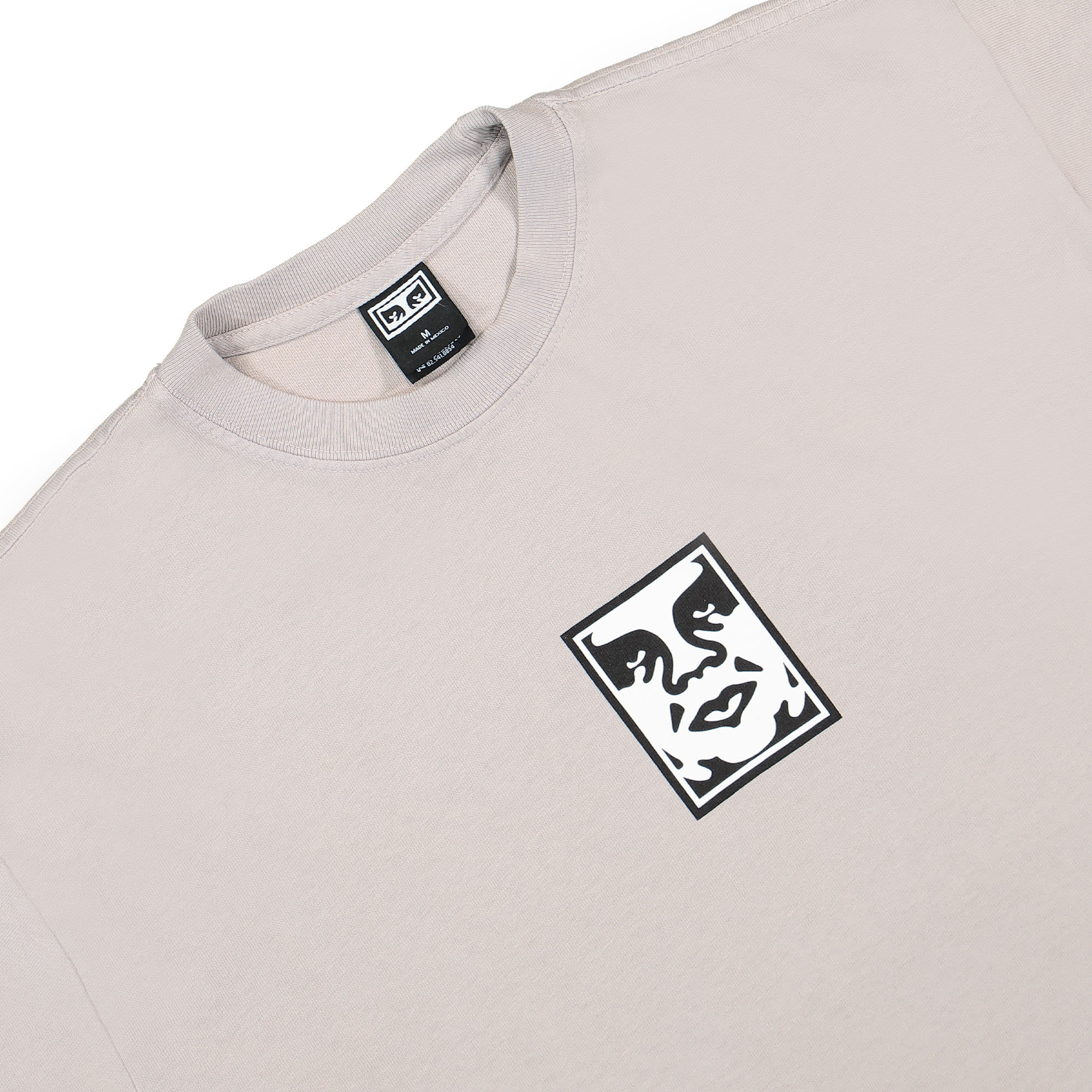 Obey Icon Heavyweight Tee Silver Grey T-Shirts Close-up | Overkill