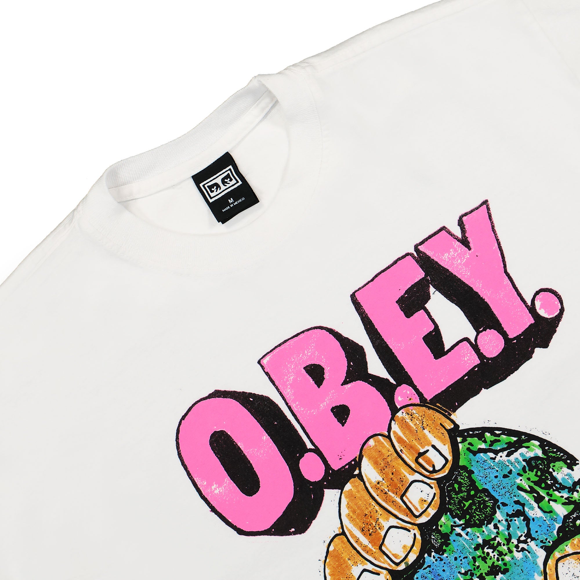 Obey The World Is Yours Tee White T-Shirts Close-up | Overkill