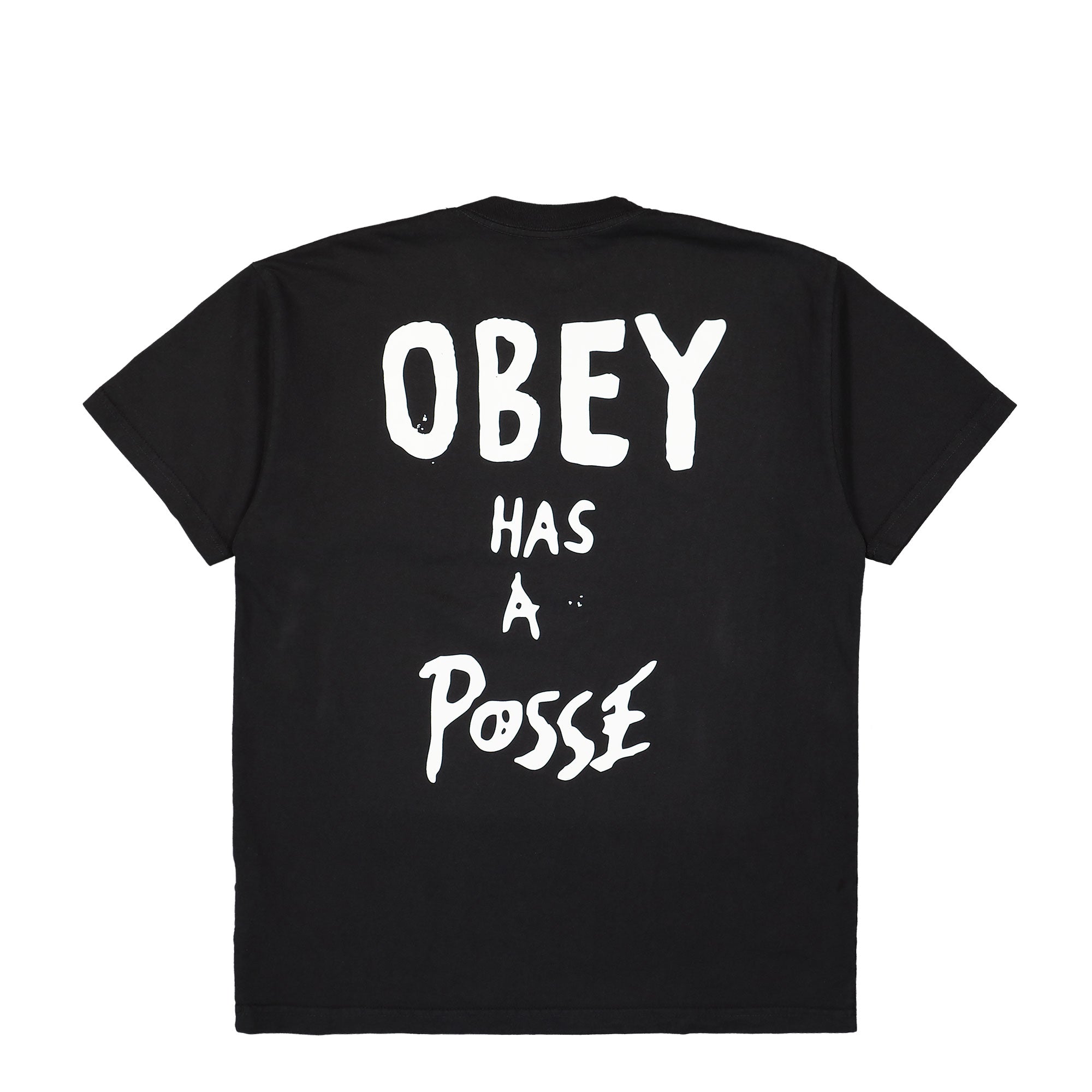 Obey Has A Posse T-Shirt Vintage Black T-Shirts Material | Overkill