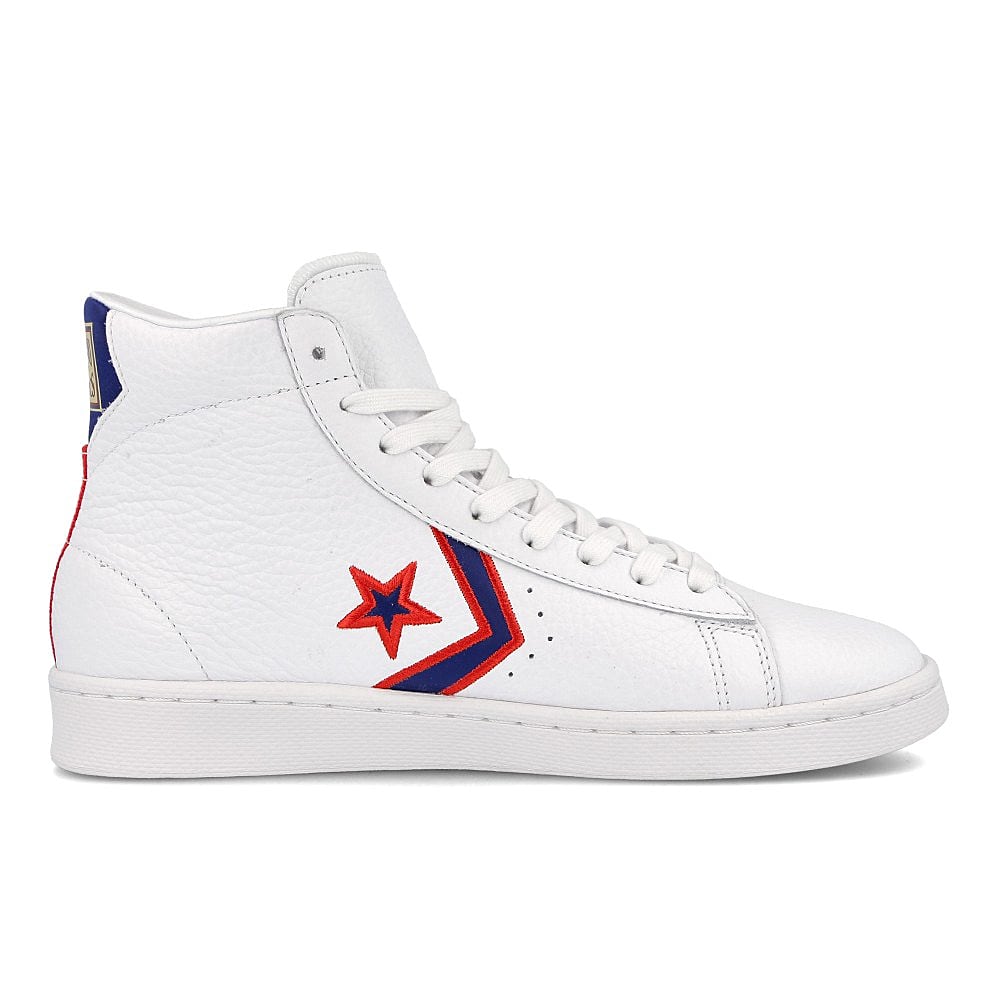 Converse pro leather mid White-Rush Blue Sneakers Silhouette | Overkill