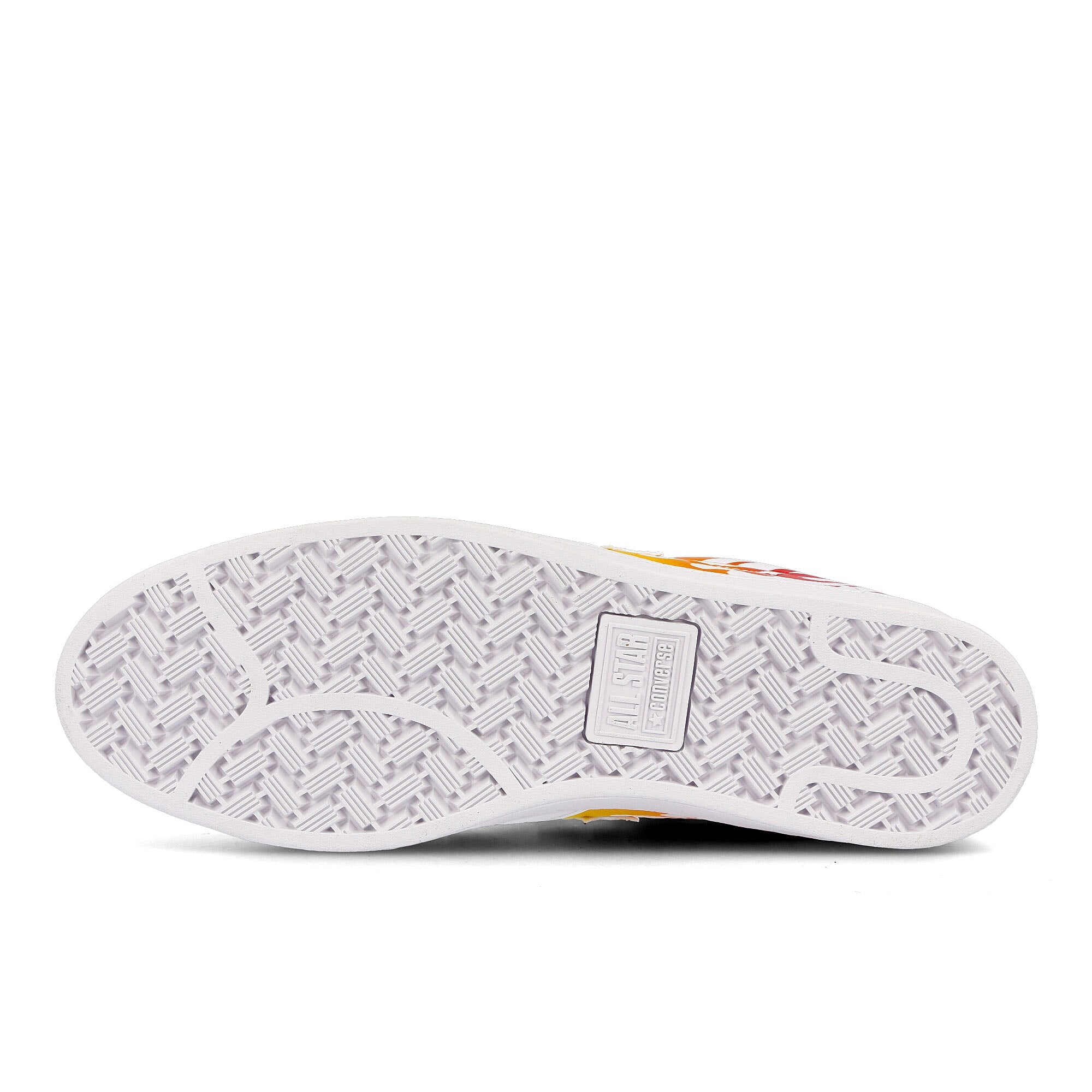 Converse pro leather ox White-Bold Mandarin-Enamel Red Sneakers Detail View 1 | Overkill