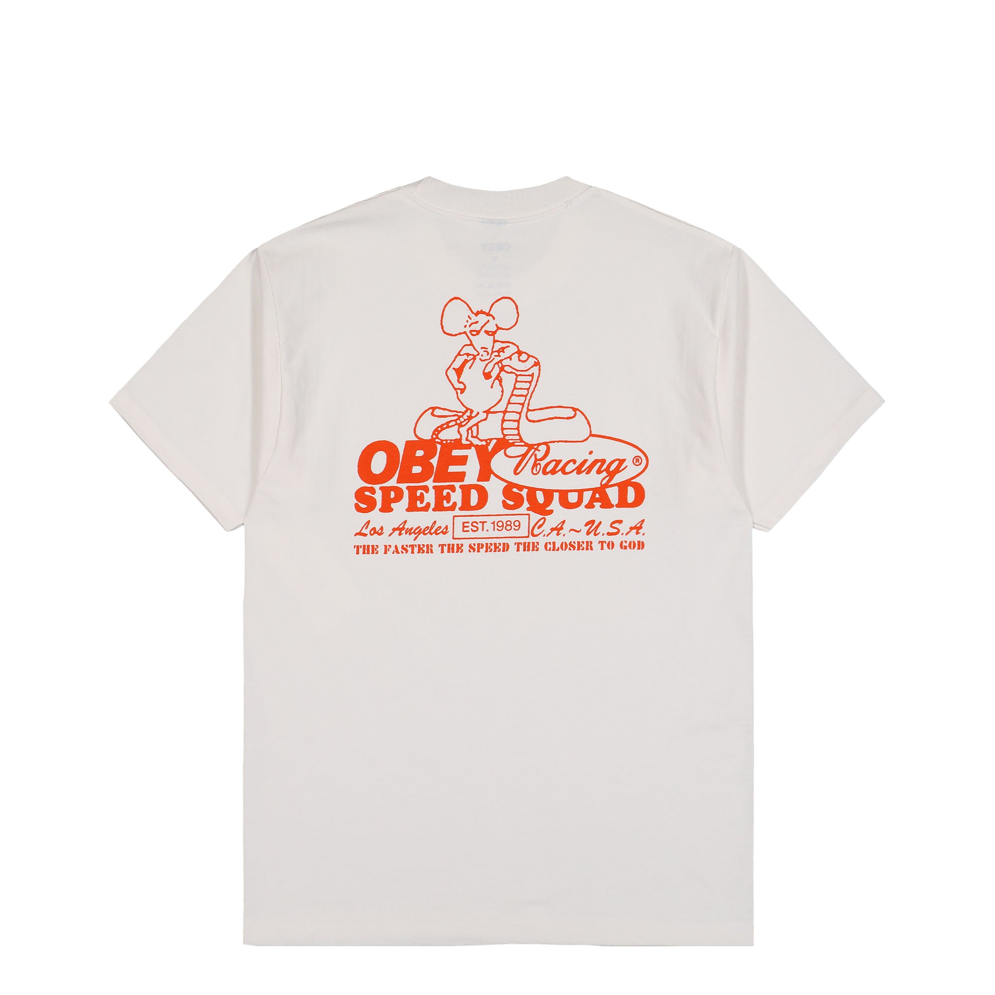 Obey Speed Squad T-Shirt Vintage White T-Shirts 168024386-VWH Close-up | Overkill