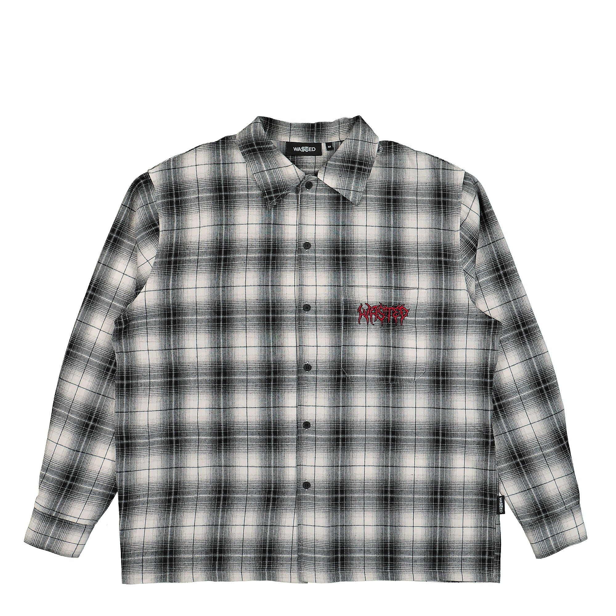 Wasted Paris Tartan Bones Shirt Black / White Shirts 168194 | Overkill