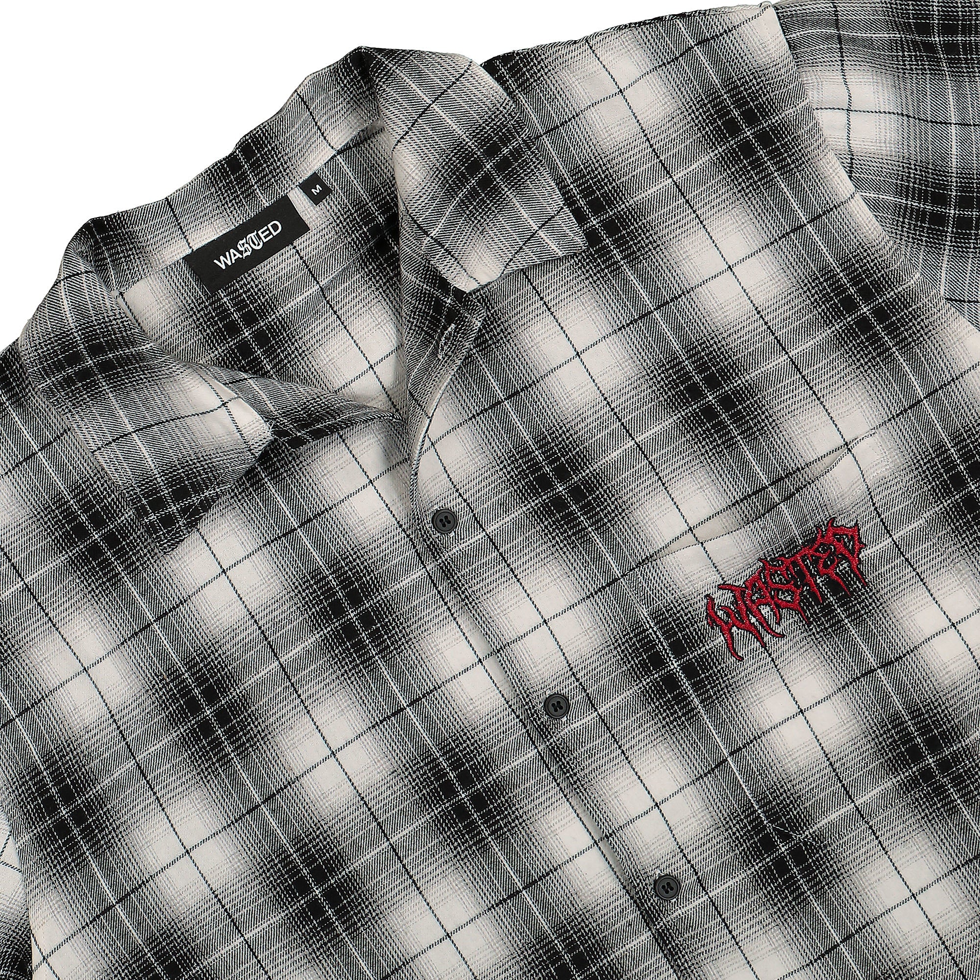 Wasted Paris Tartan Bones Shirt Black / White Shirts Material | Overkill