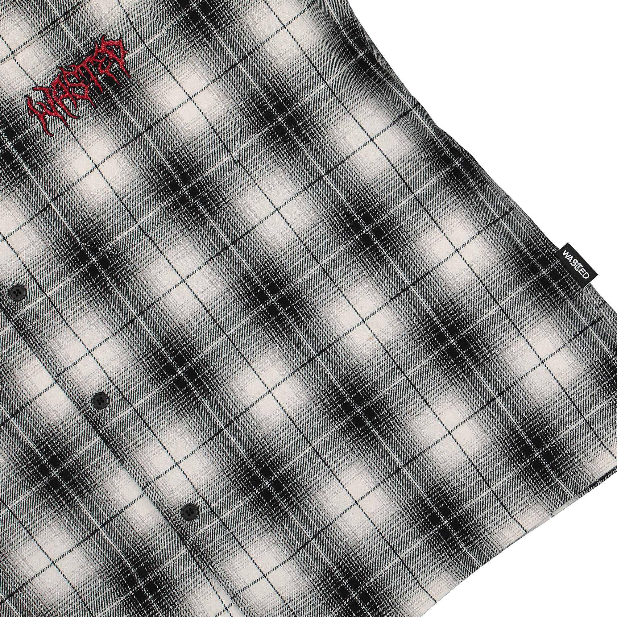 Wasted Paris Tartan Bones Shirt Black / White Shirts Detail view 2 | Overkill