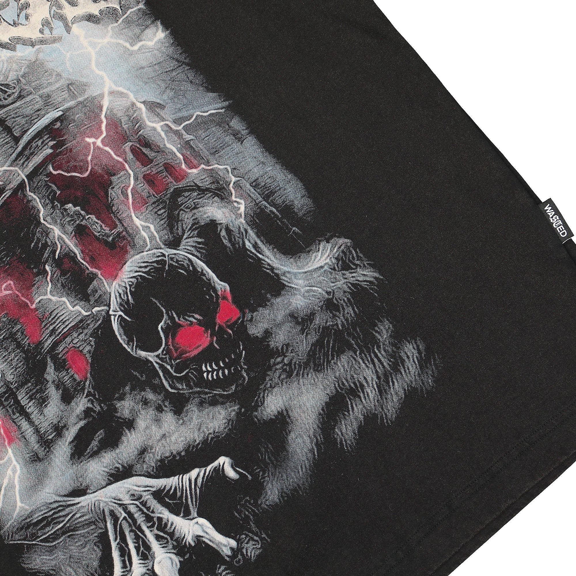 Wasted Paris Undead T-Shirt Faded Black T-Shirts Detailfoto | Overkill