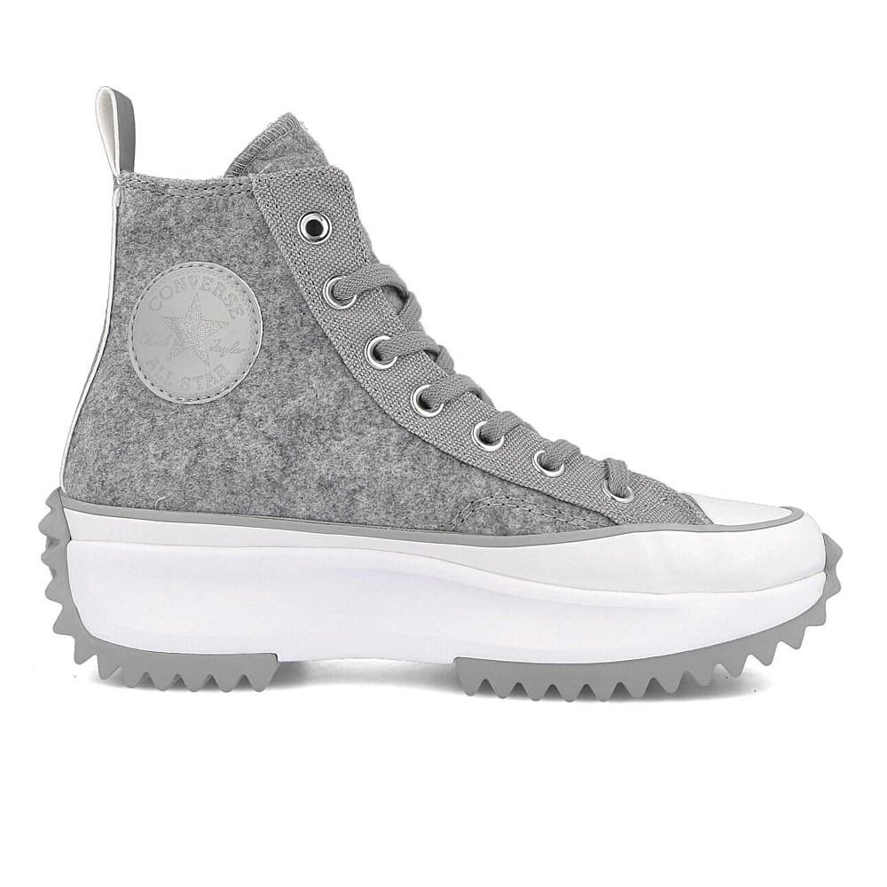 Converse run star hike hi Ash Stone / Silver / White Material | Overkill