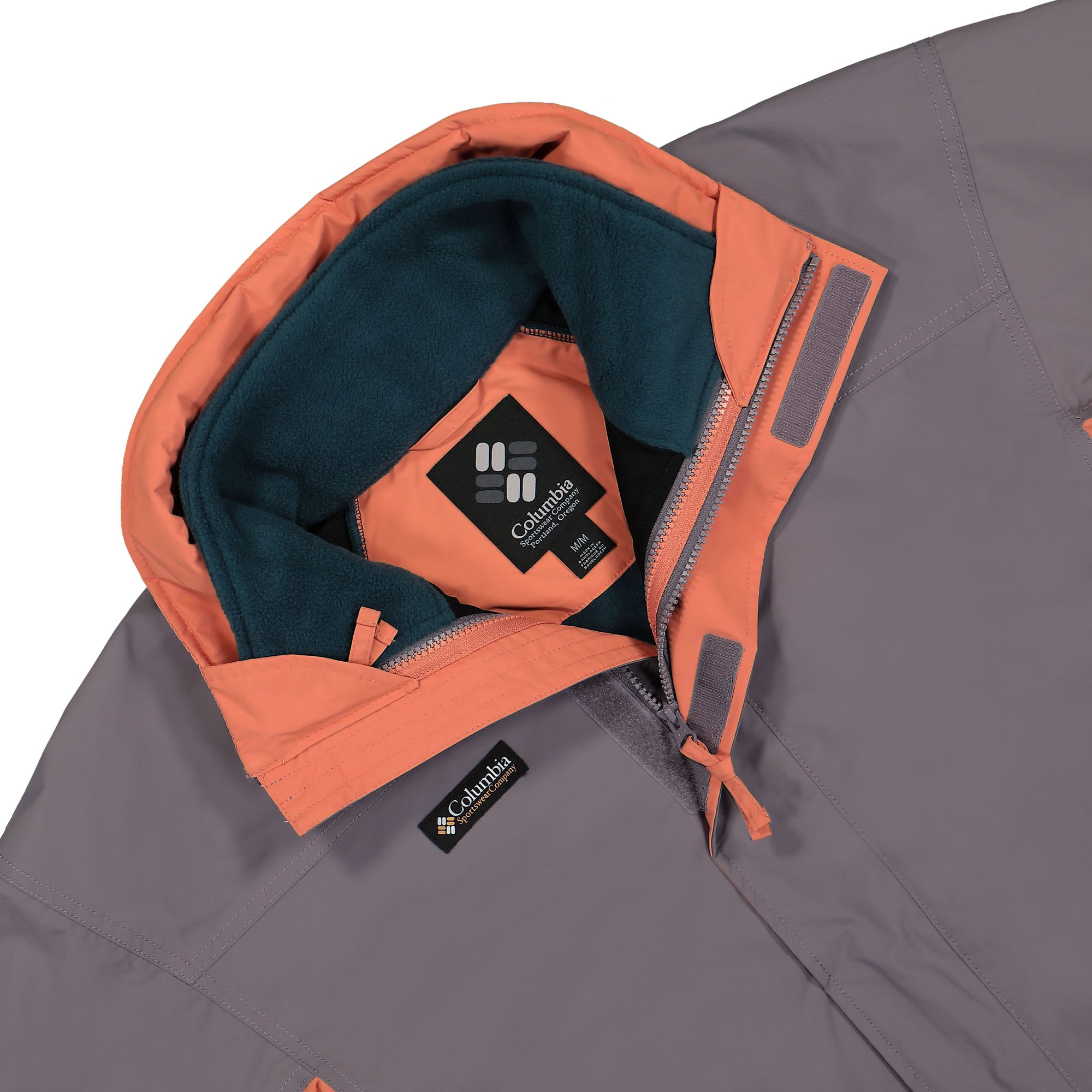 Columbia Bugaboo 1986 Interchange Jacket Granite Purple, Faded Peach Windbreaker Detail view 2 | Overkill