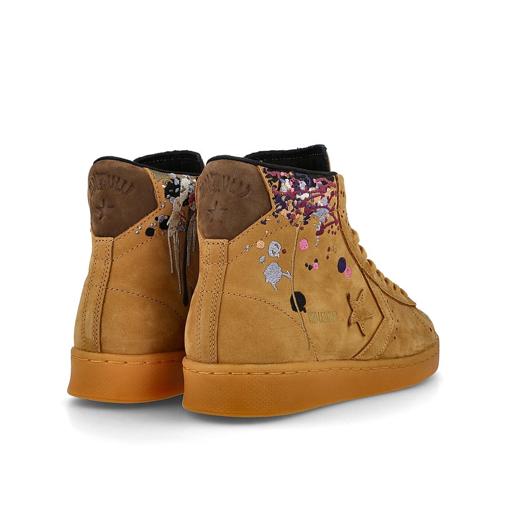 Converse Bandulu x Converse Pro Leather Mid Flux -Gum Light Honey-Brown Sneakers Detailfoto | Overkill