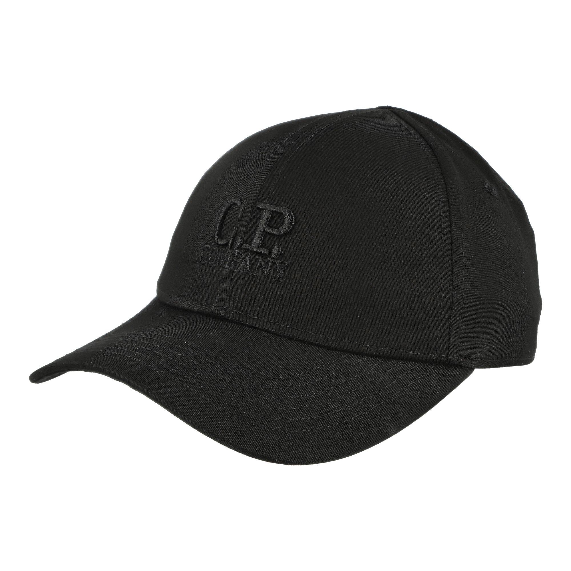 C.P. Company Gabardine Logo Cap Black Caps 16CMAC282A-006288A 999 | Overkill