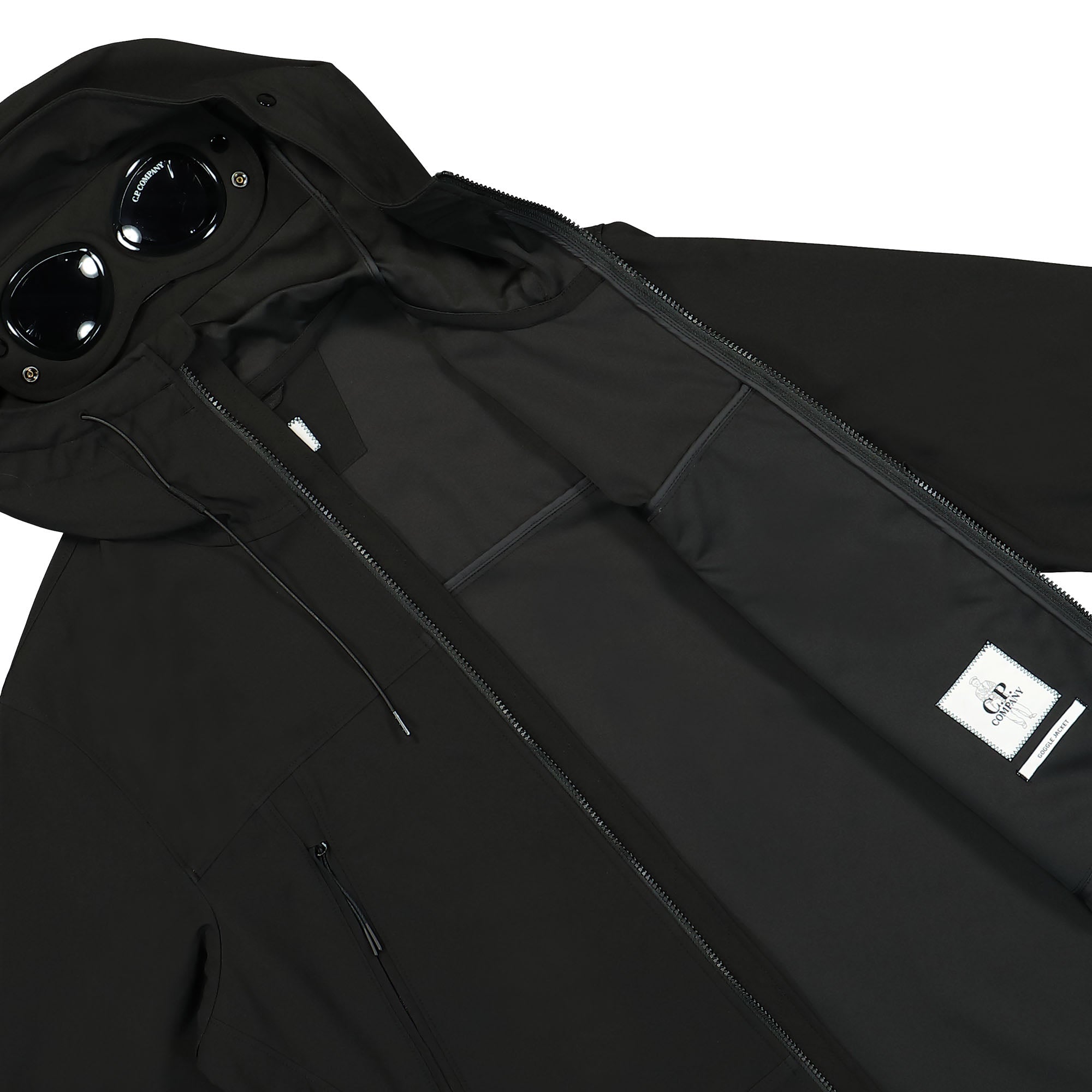 C.P. Company C.P. Shell-R Goggle Jacket Black Windbreaker Detail view 1 | Overkill