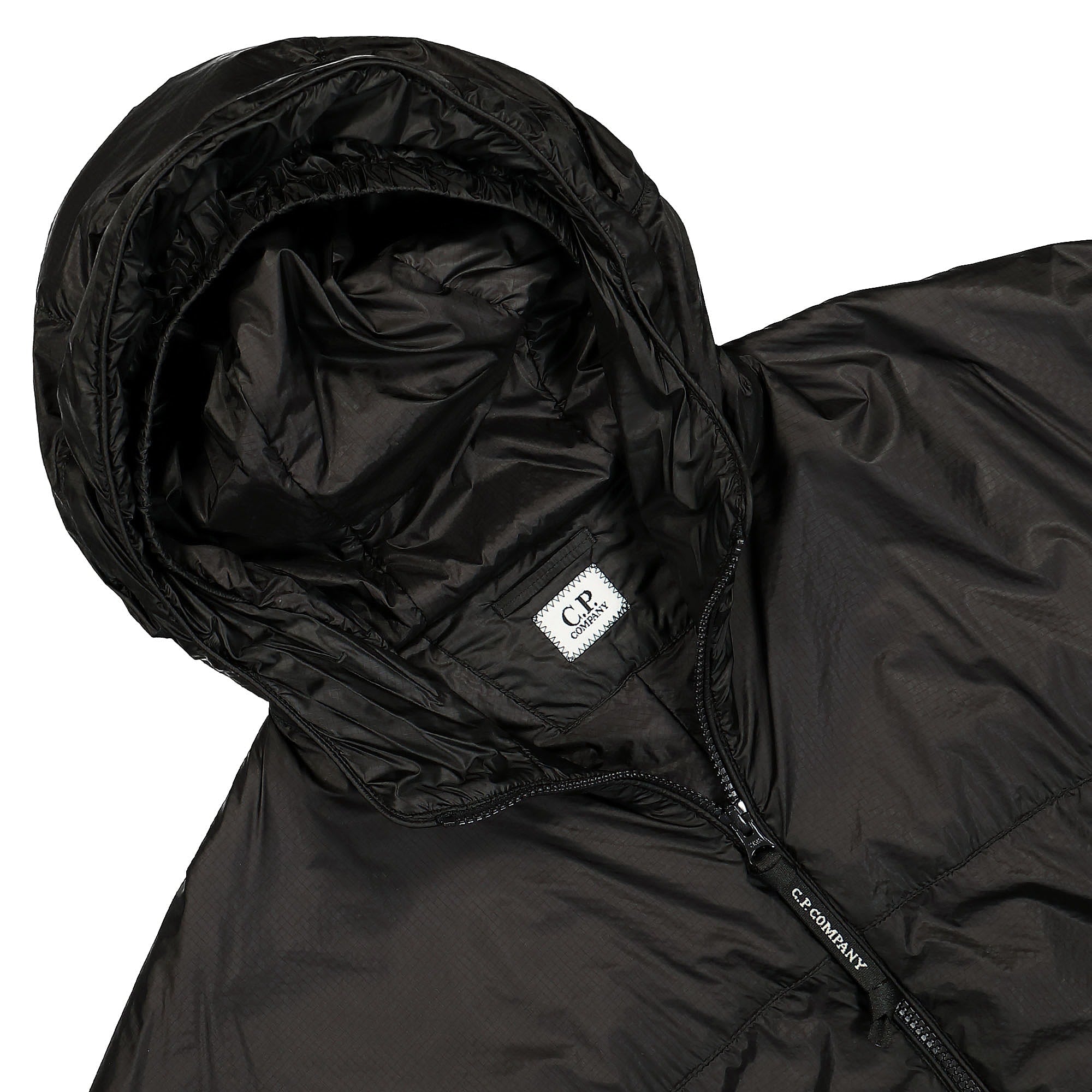 C.P. Company Nada Shell Hooded Jacket Black Jackets Close-up | Overkill