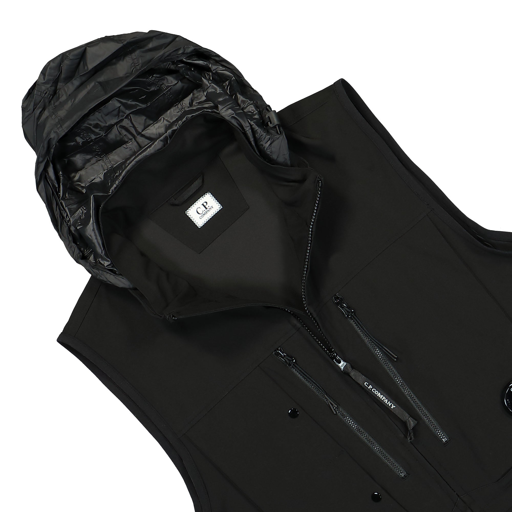 C.P. Company C.P. Shell-R Utility Vest Black Vests Close-up | Overkill