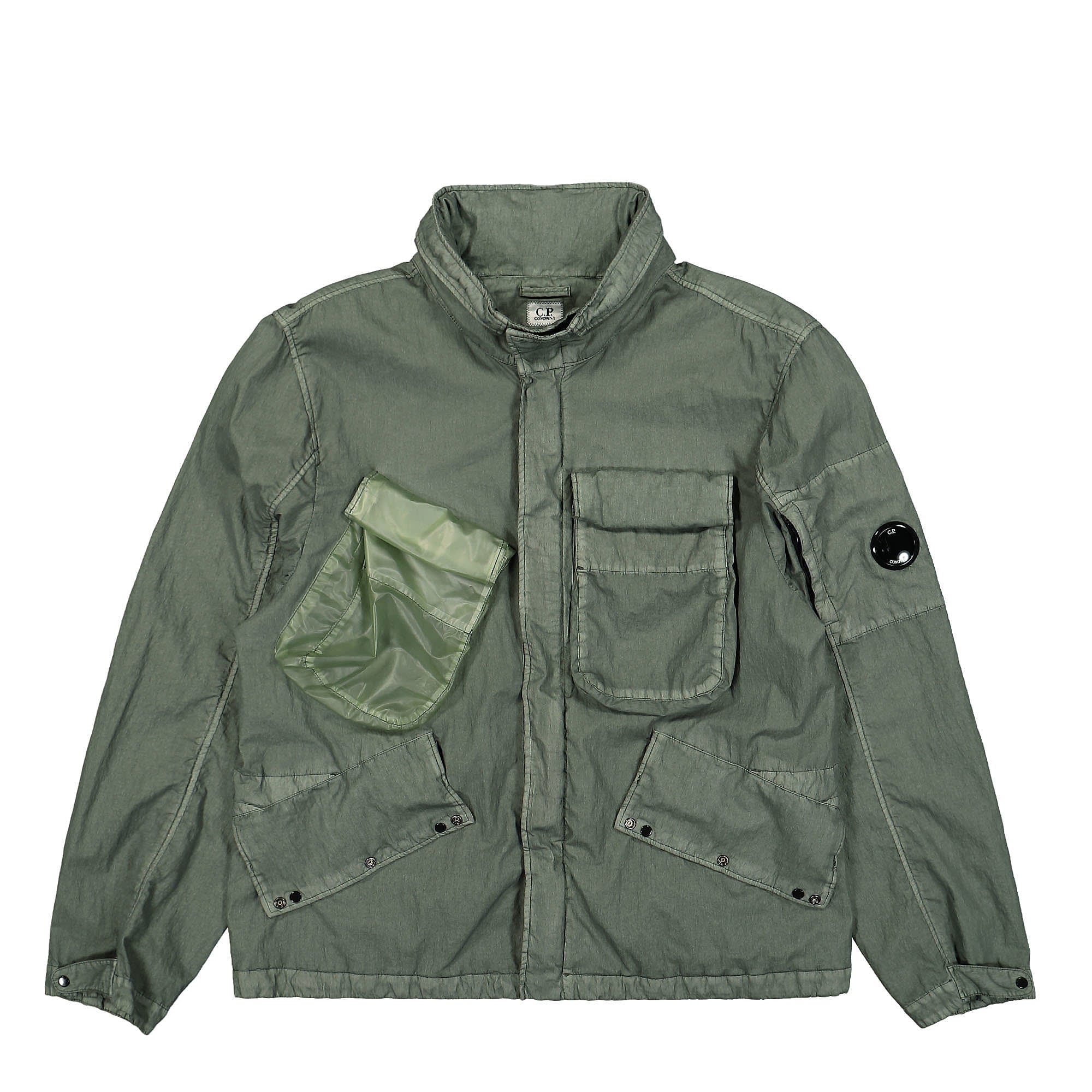 C.P. Company 50 Fili Gum Mixed Jacket Agave Green Jackets 16CMOW238A-006233M 627 | Overkill