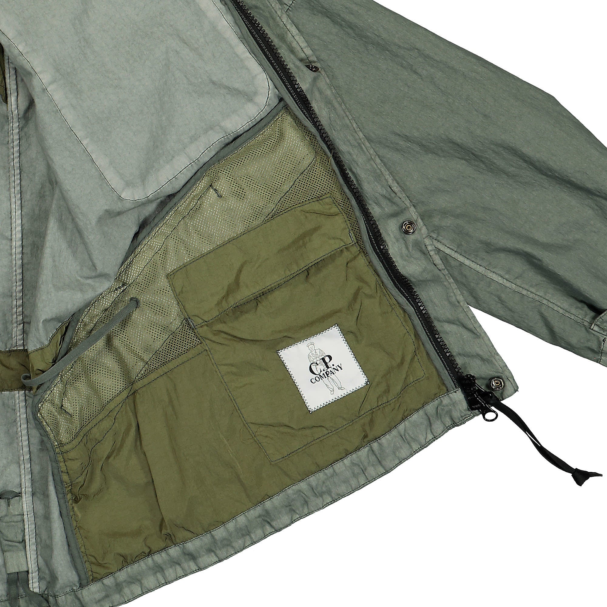 C.P. Company 50 Fili Gum Mixed Jacket Agave Green Jackets Detail view 3 | Overkill