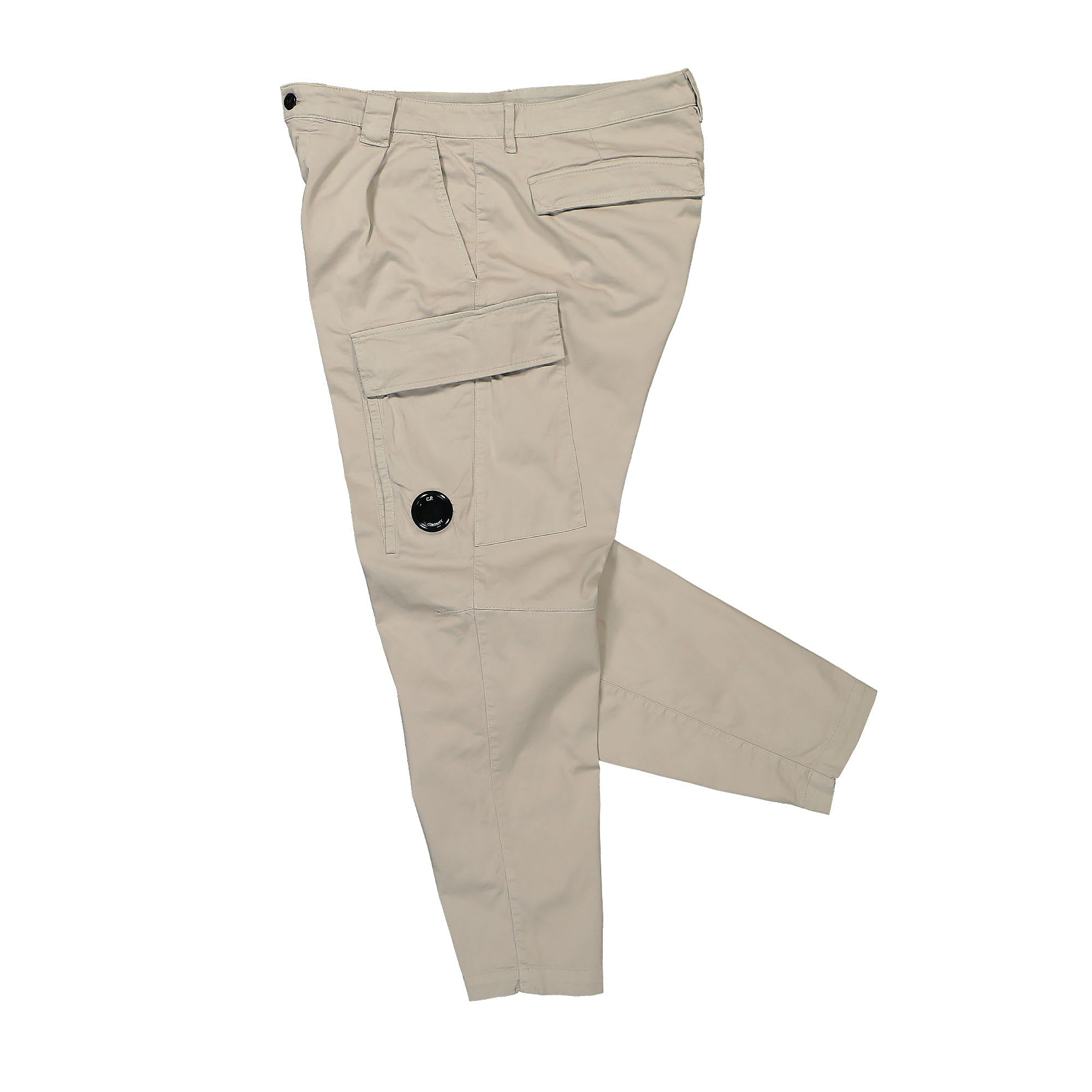 C.P. Company Stretch Sateen Loose Cargo Pants Goat Casual Pants Close-up | Overkill
