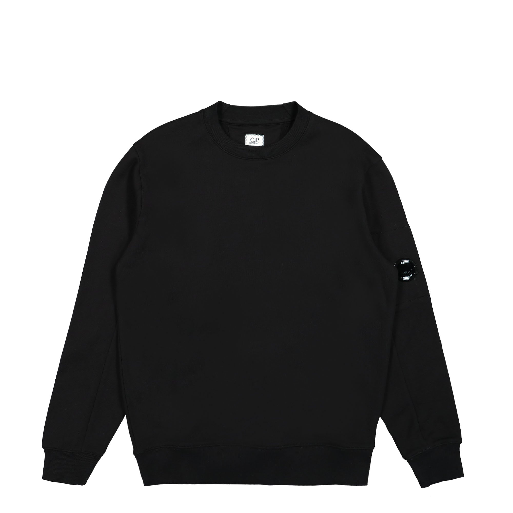 C.P. Company Diagonal Raised Fleece Sweatshirt Black Sweatshirts 16CMSS022A-005086W 999 | Overkill