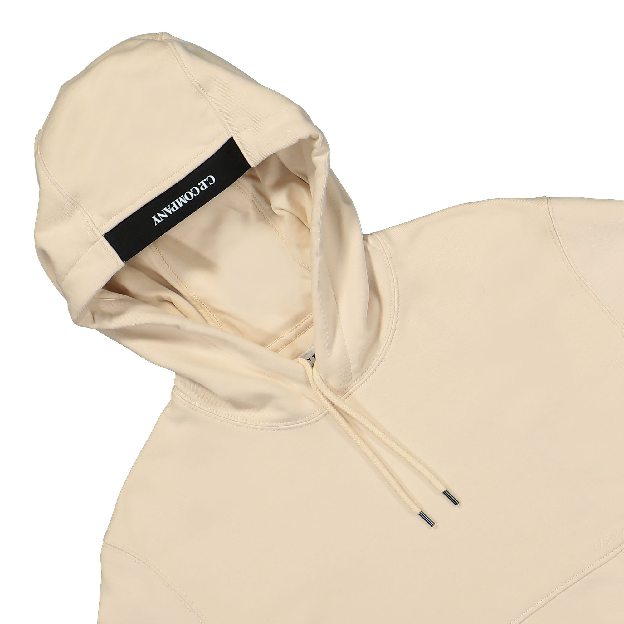 C.P. Company Diagonal Raised Fleece Hoodie Pistachio Shell Hoodies Close-up | Overkill