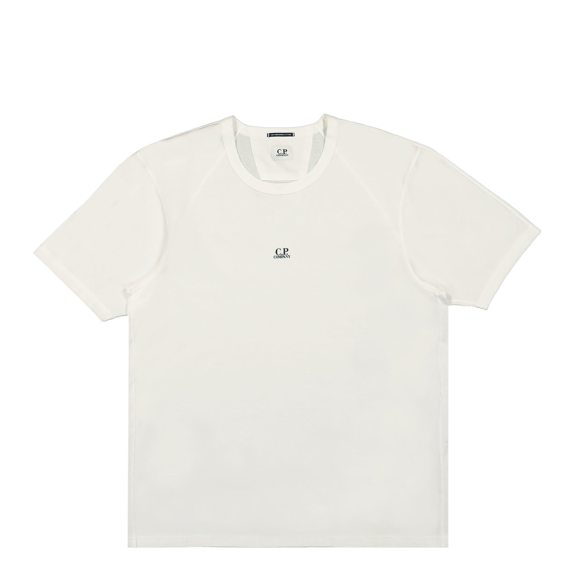 C.P. Company 70/2 Mercerized Jersey Logo T-Shirt Gauze White T-Shirts 16CMTS088A-006374G 103 | Overkill