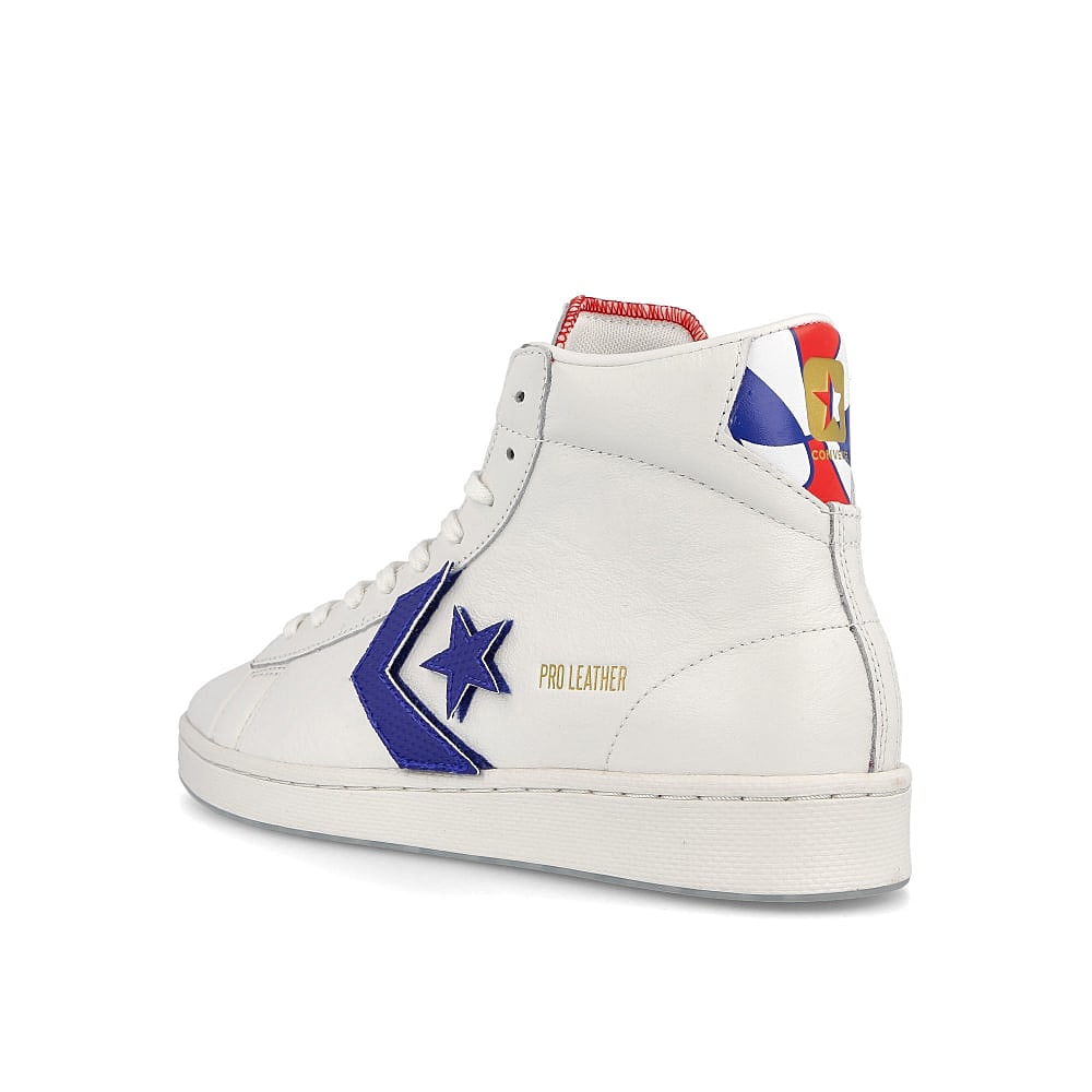 Converse pro leather hi Vintage White-University Red Sneakers Close Up | Overkill