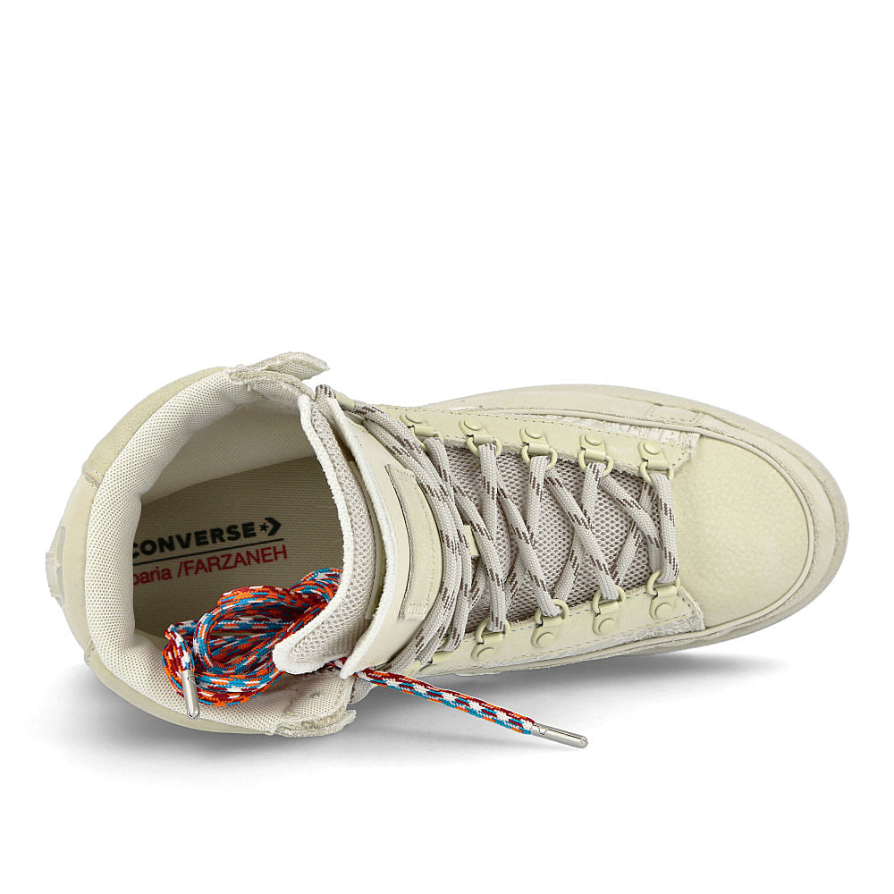 Converse paria /FARZANEH x Converse Pro Leather X2 Mid Icicle Green-Green Haze-Silver Green Sneakers Detailfoto | Overkill