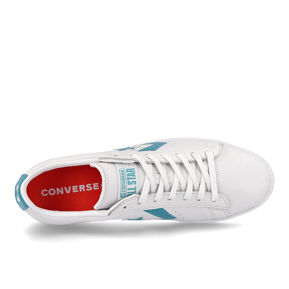 Converse pro leather ox White / Harbor Teal / White Detail view 1 | Overkill