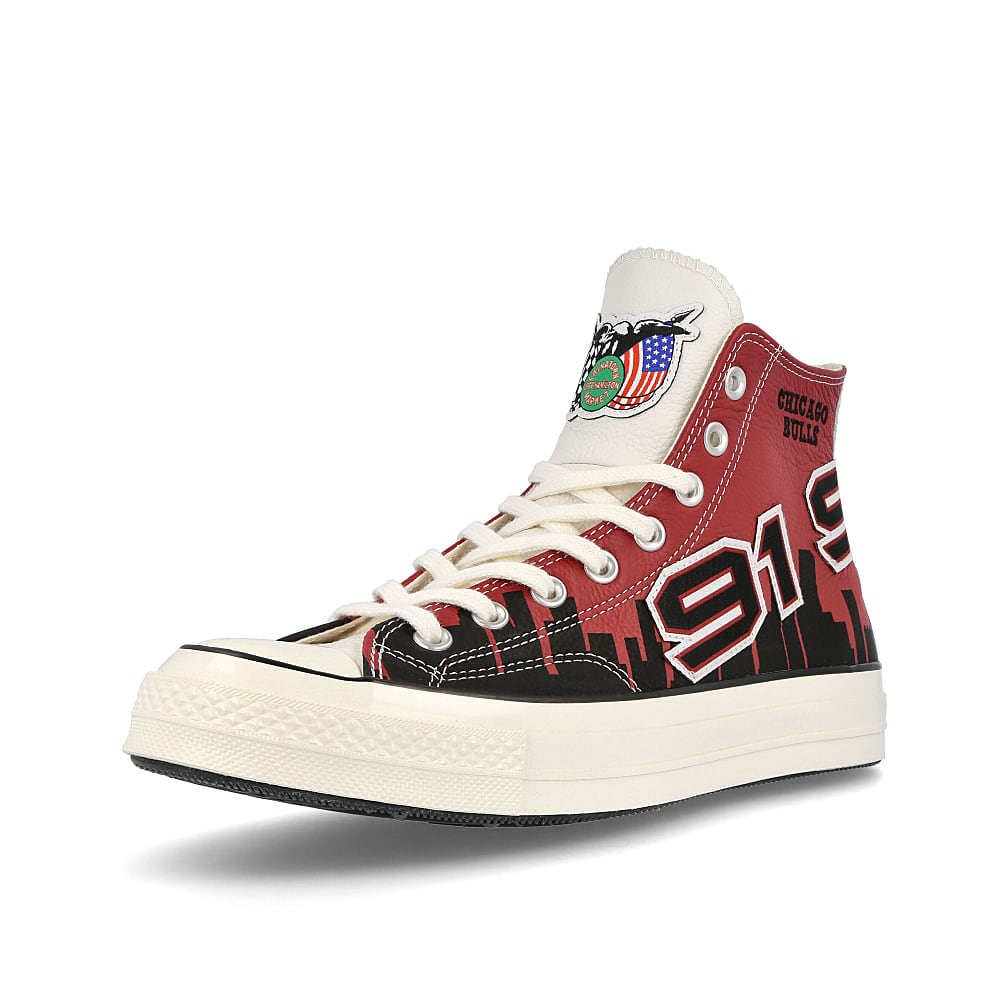 Converse Chinatown Market x NBA x Jeff Hamilton x Converse Chuck 70 Garnet-Black-Egret Sneakers Close Up | Overkill