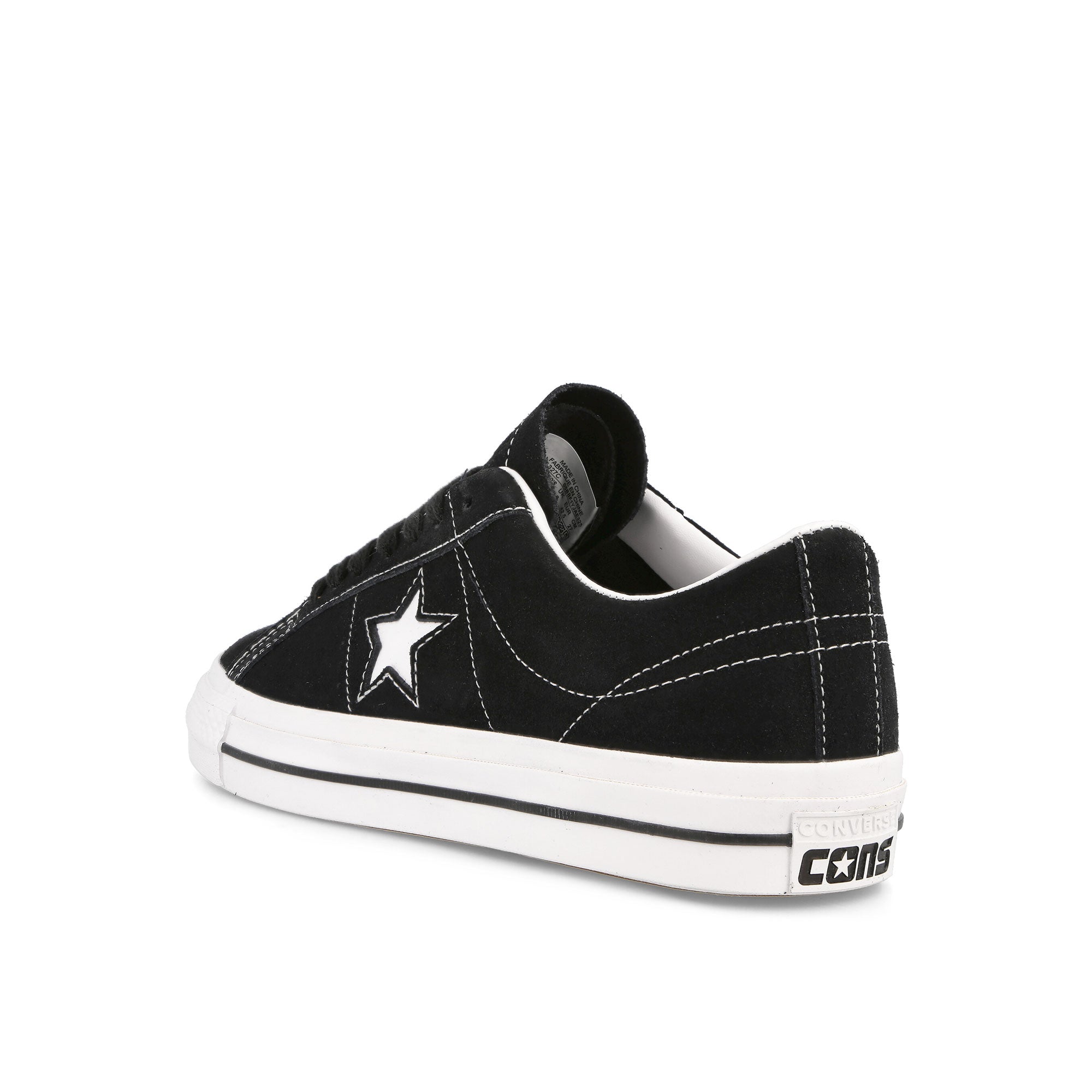 Converse One Star Pro OX Black / Black / White Low Top Sneakers Material | Overkill