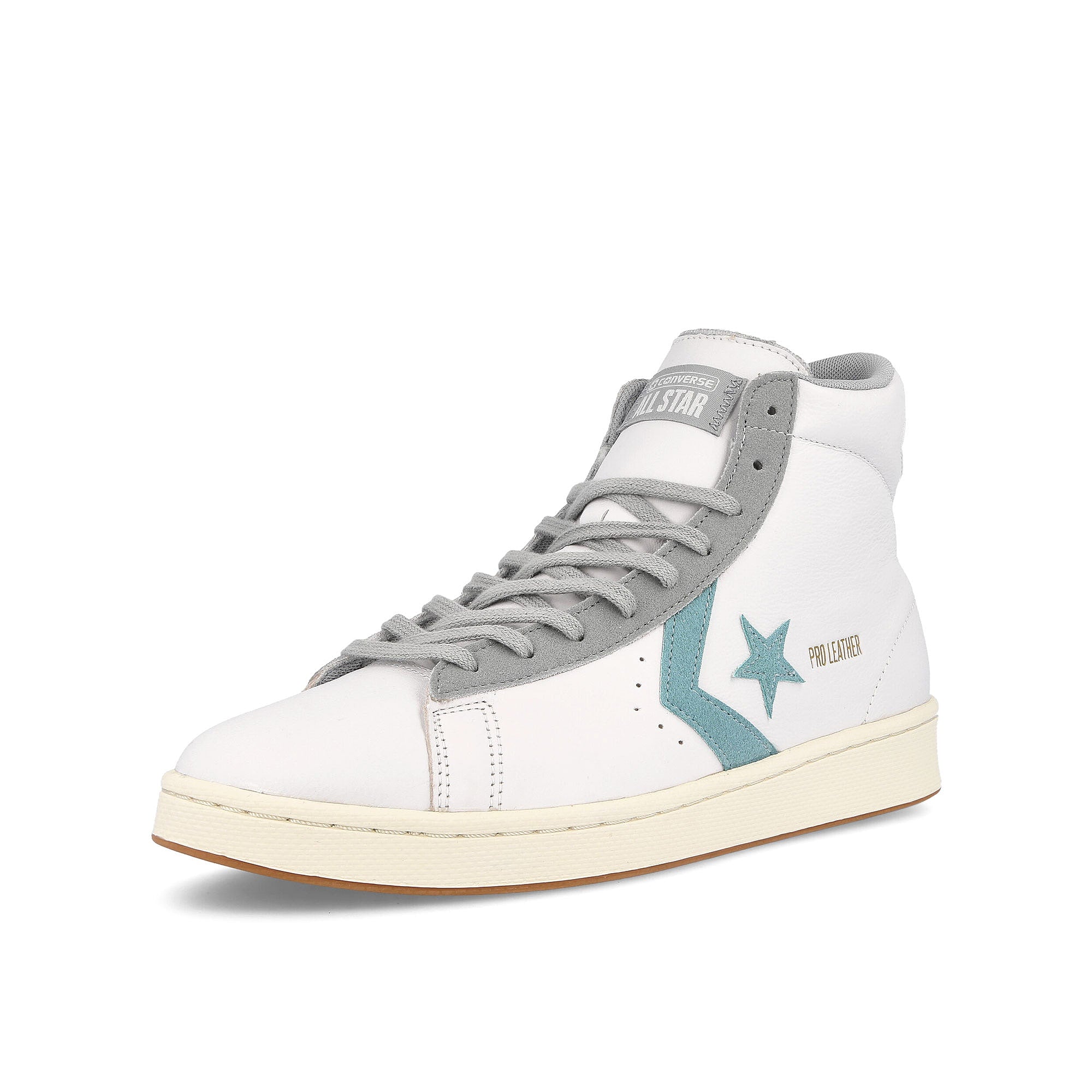 Converse pro leather hi White-Soft Aloe-Ash Stone Sneakers Close Up | Overkill