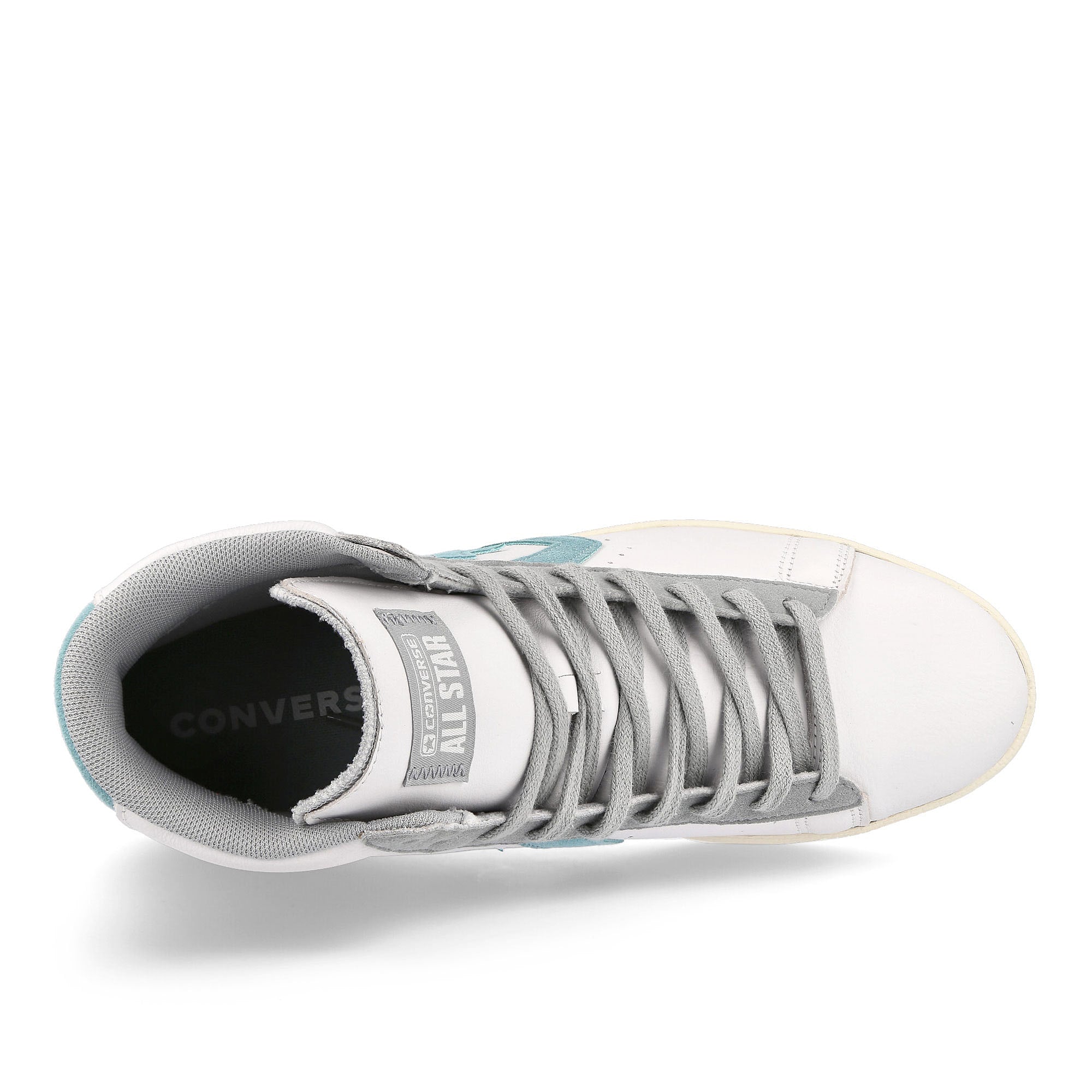 Converse pro leather hi White-Soft Aloe-Ash Stone Sneakers Detailfoto | Overkill