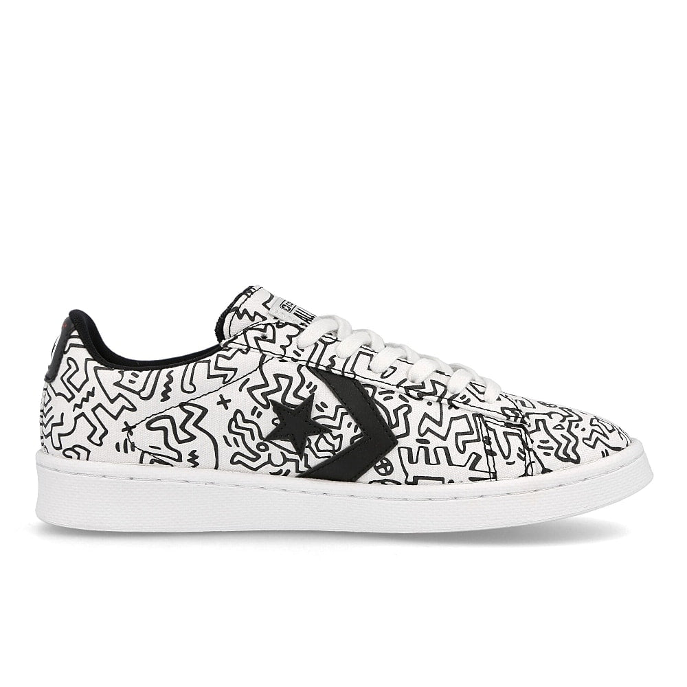 Converse Keith Haring x Converse Pro Leather OX White / Black / Red Material | Overkill