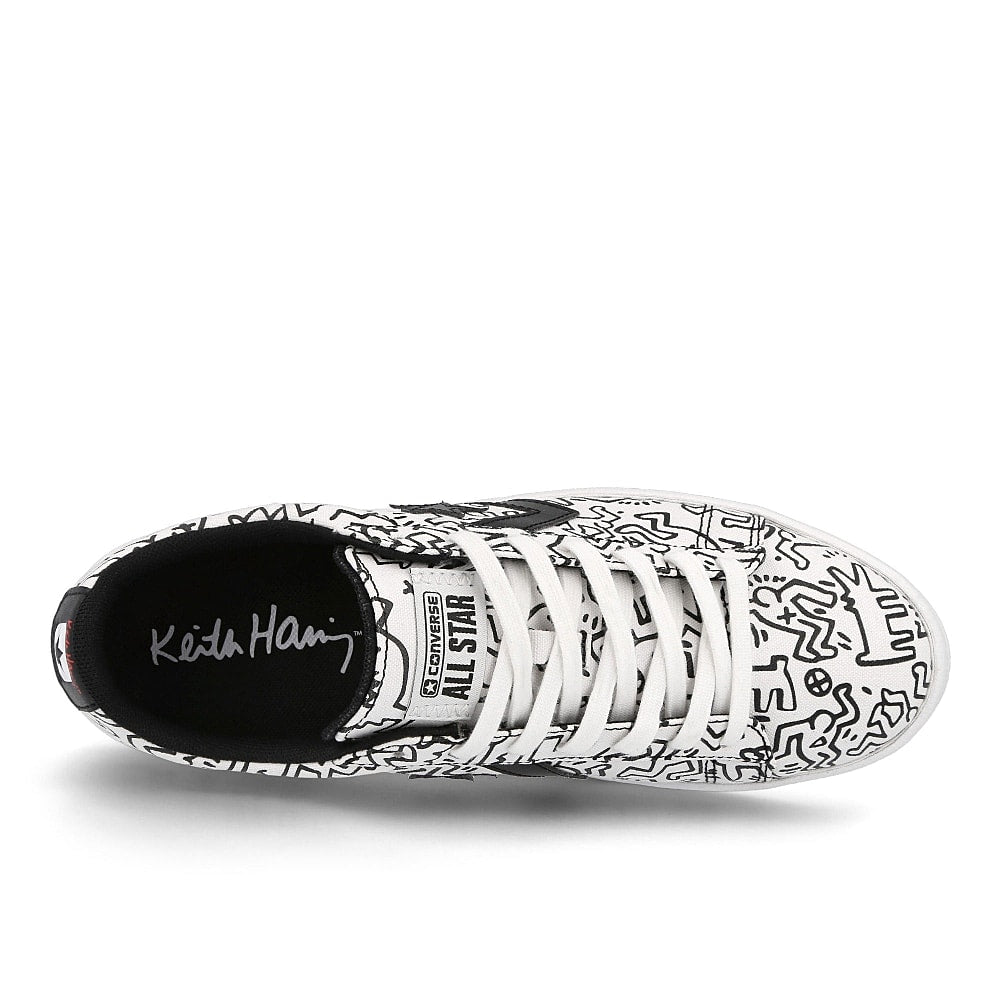 Converse Keith Haring x Converse Pro Leather OX White / Black / Red Detail view 1 | Overkill