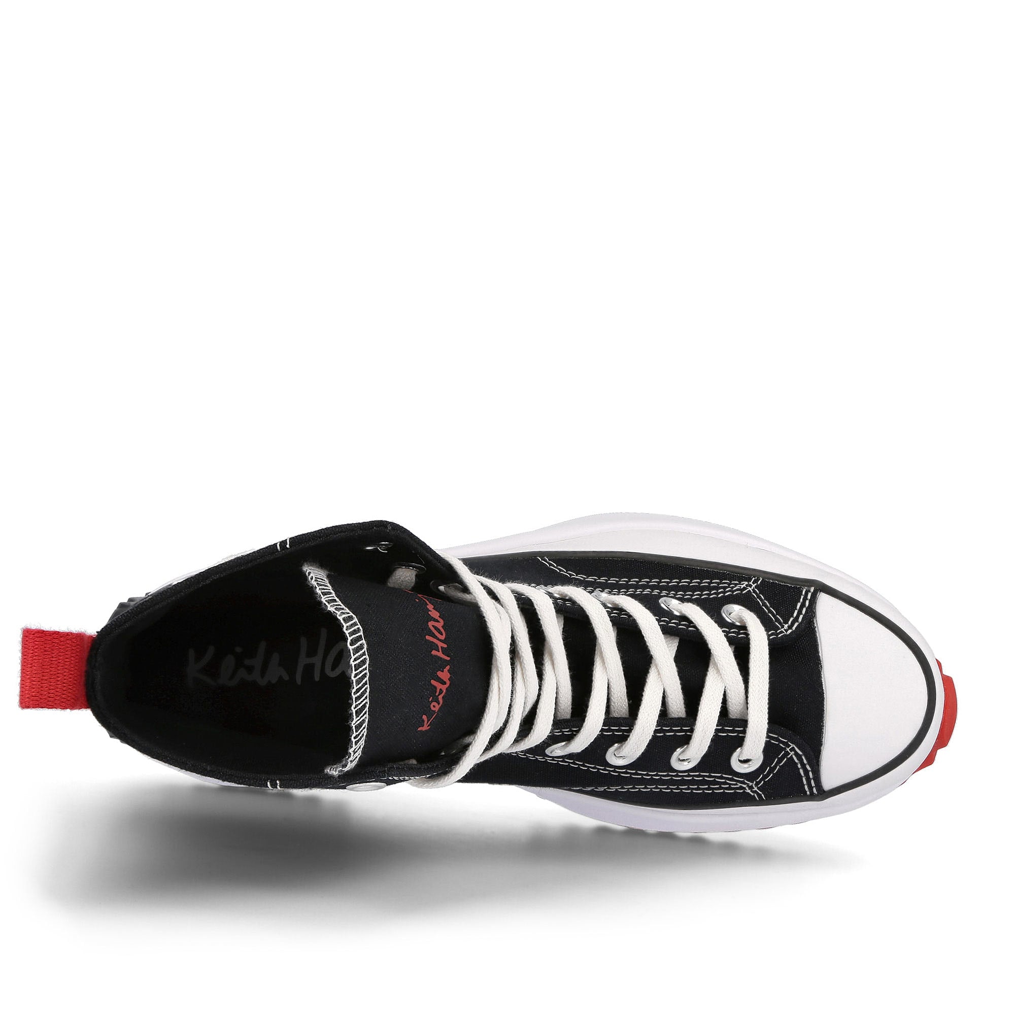Converse Keith Haring x Converse Run Star Hike Hi Black / White / Red Detail view 1 | Overkill