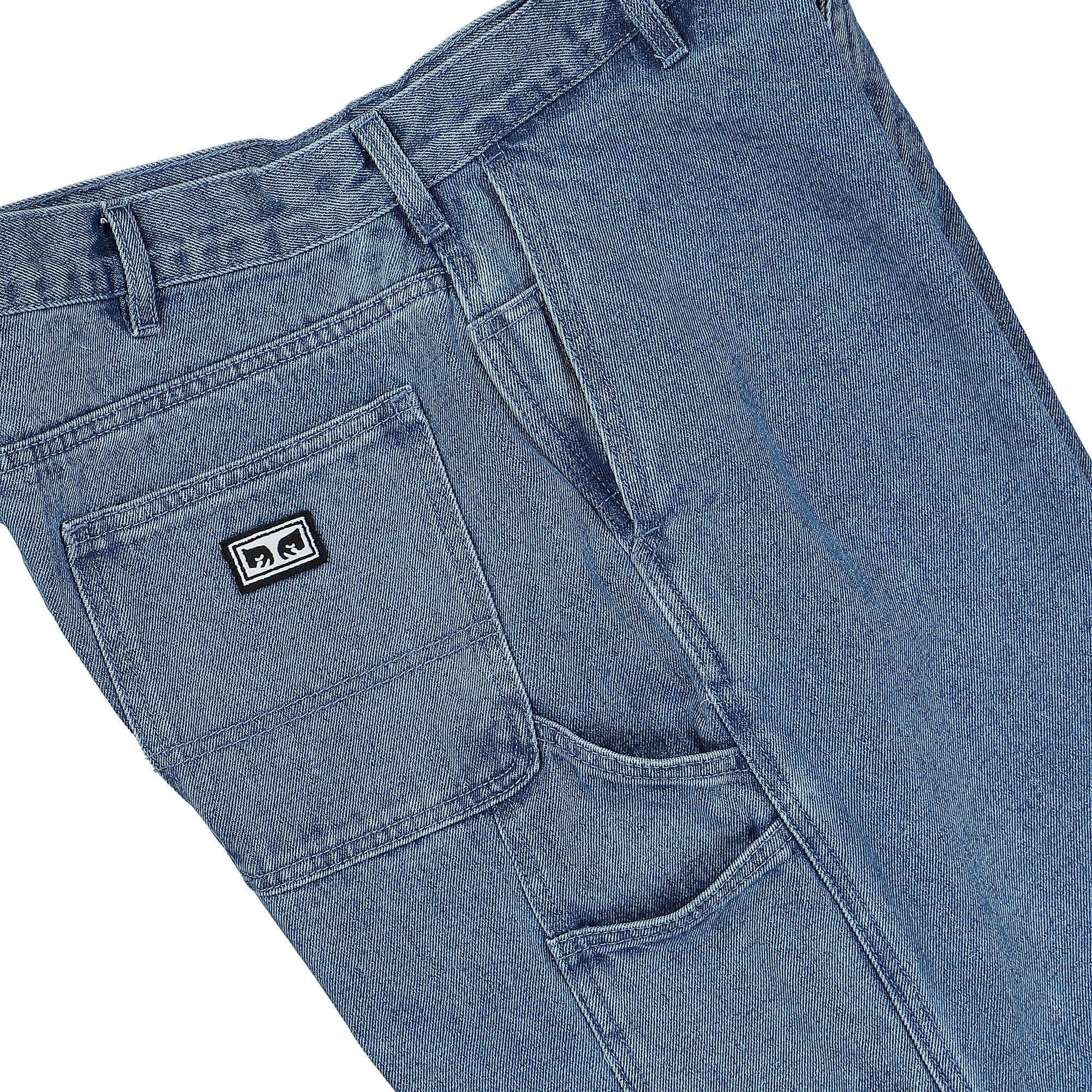 Obey Bigwig Denim Carpenter Short Light Indigo Shorts Detail view 2 | Overkill