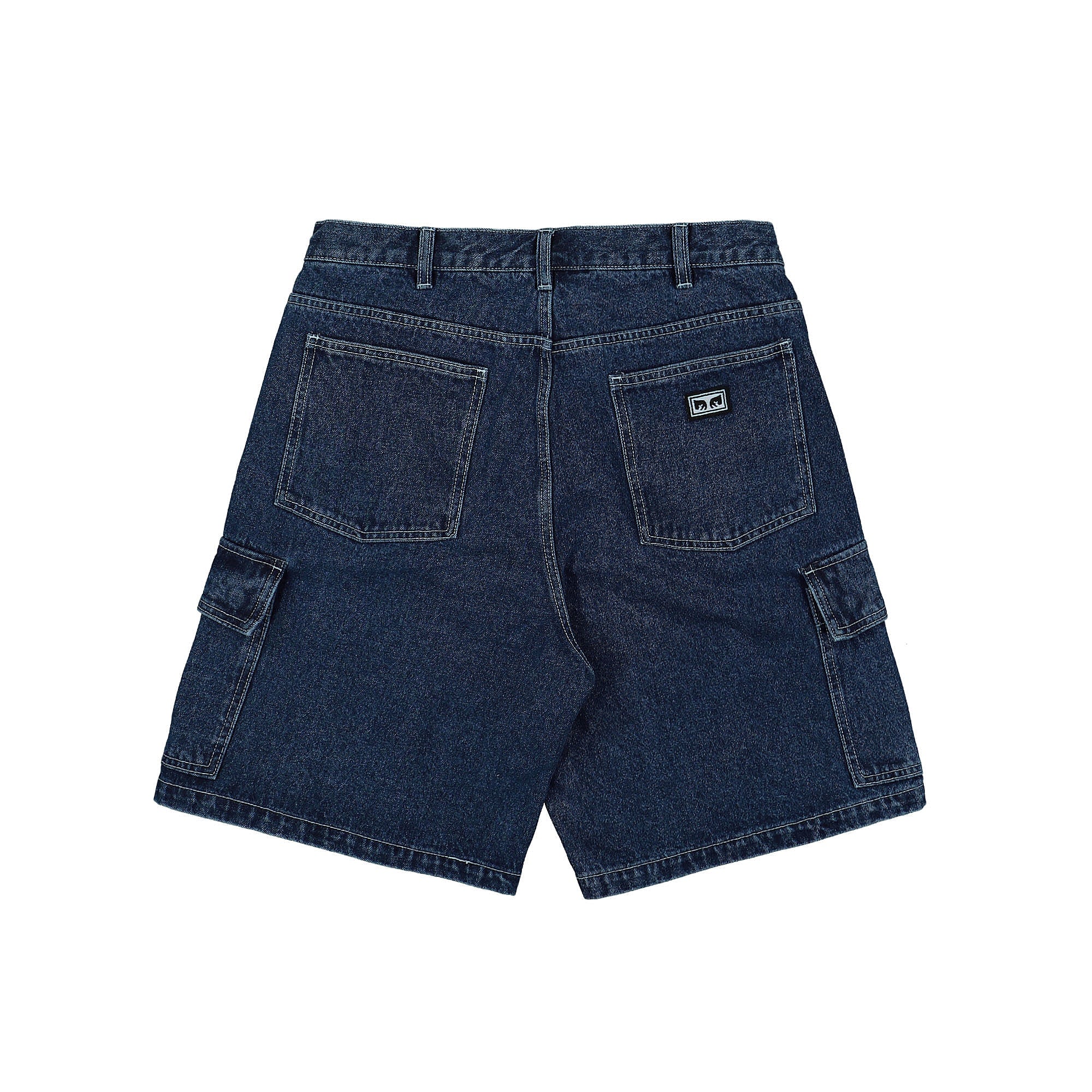 Obey Bigwig Baggy Denim Cargo Short Stone Wash Indigo Shorts Material | Overkill