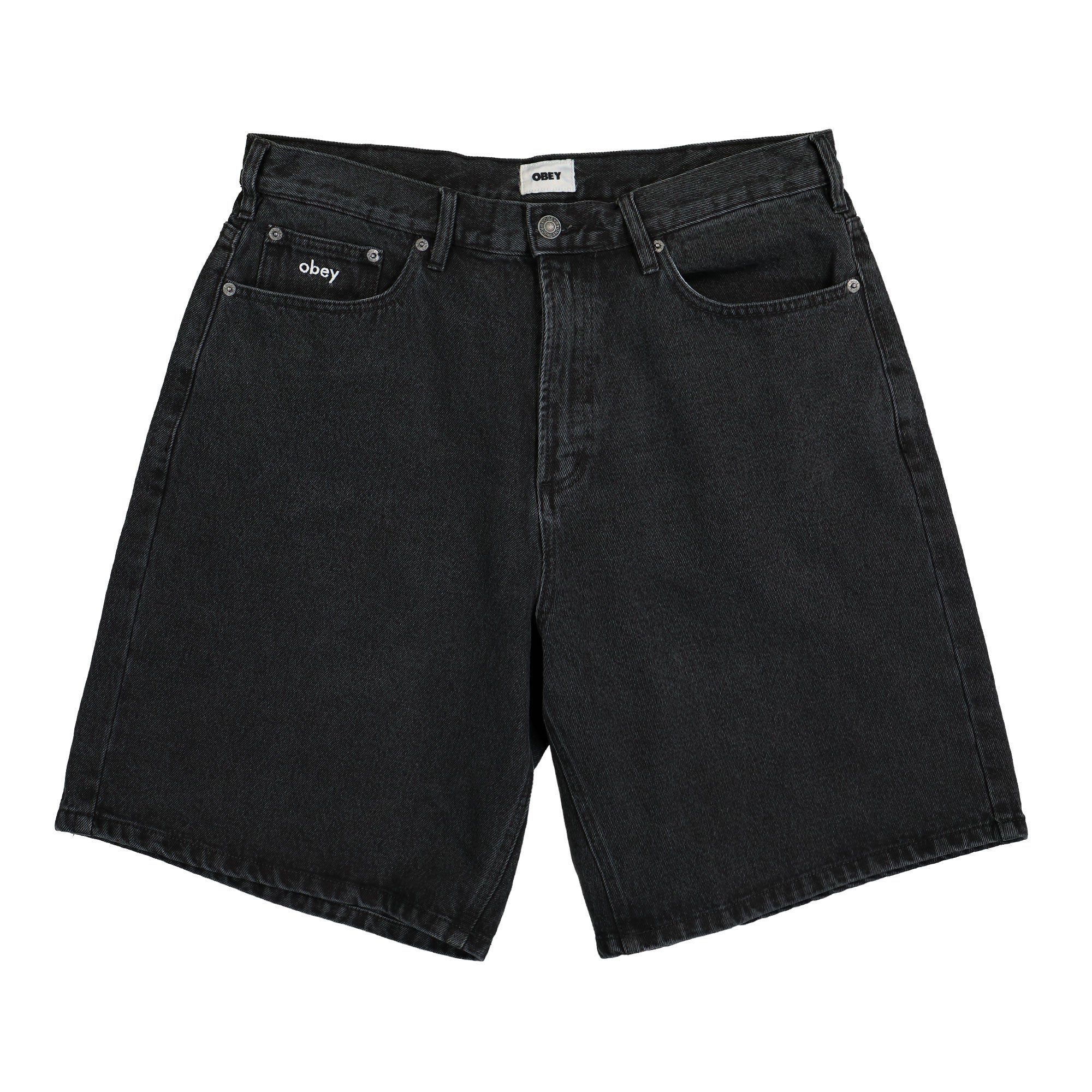 Obey BigWig Baggy Denim Short Faded Black Shorts 172100090 / Faded Black | Overkill