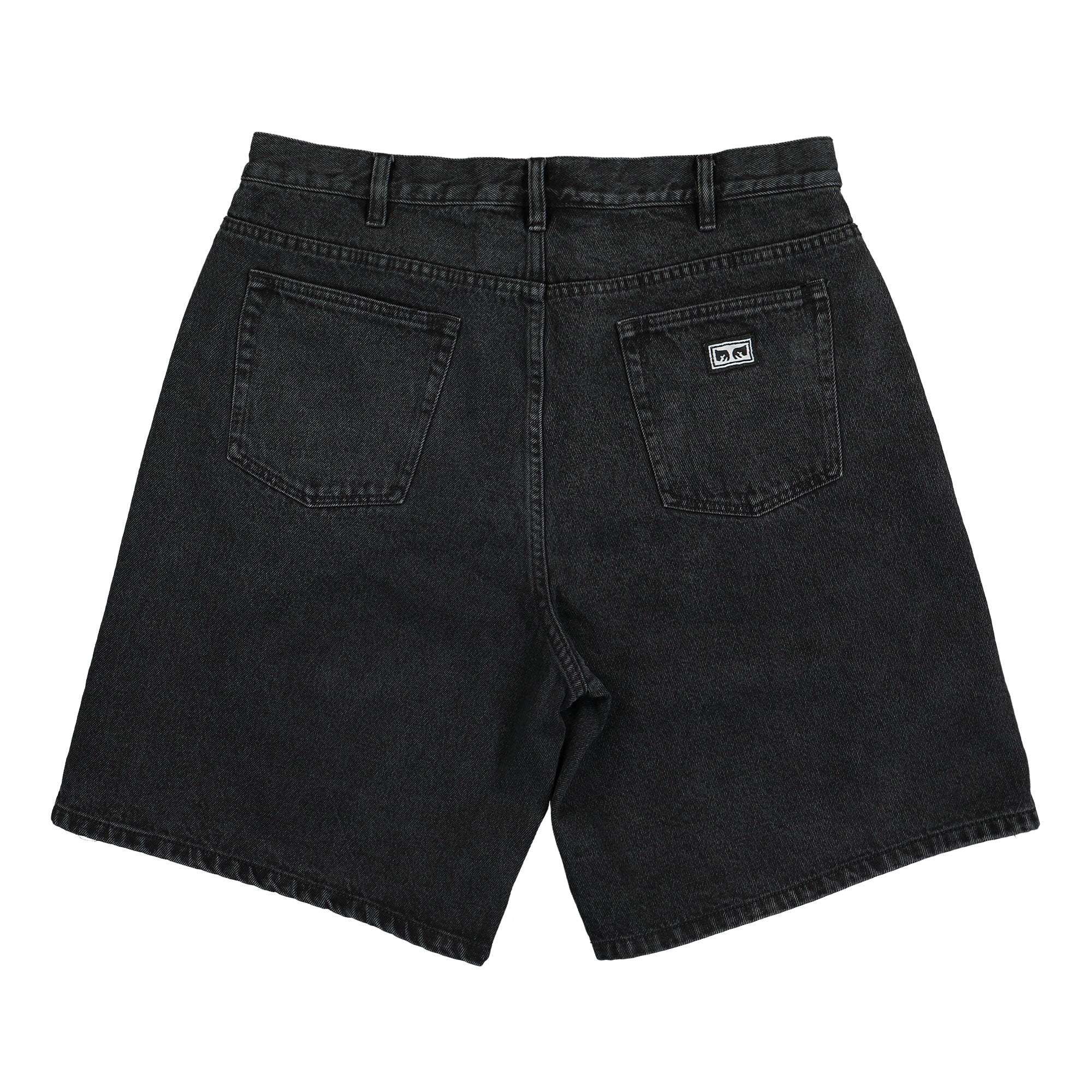 Obey BigWig Baggy Denim Short Faded Black Shorts Material | Overkill