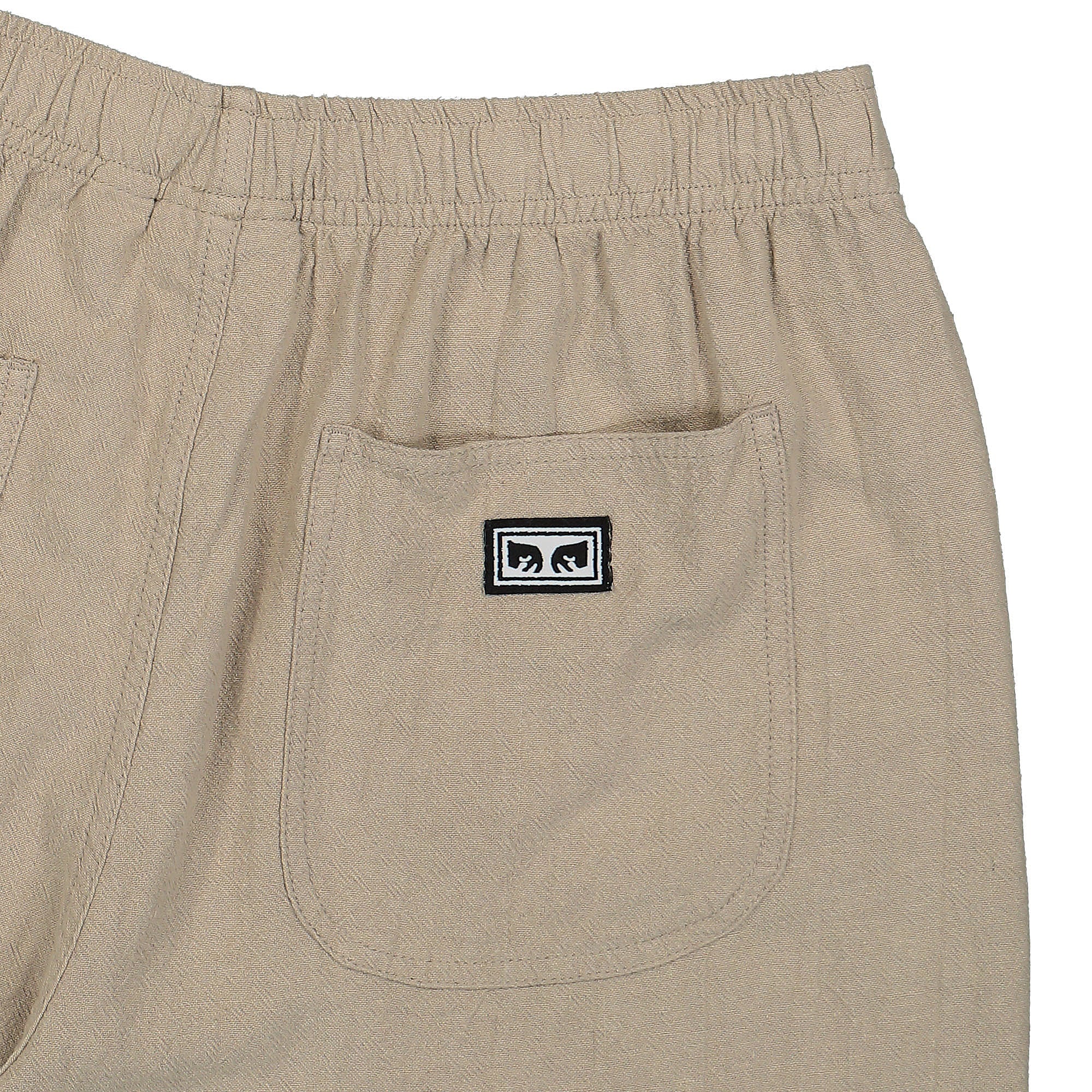 Obey Easy Linen Short Oatmeal Shorts Detail view 1 | Overkill