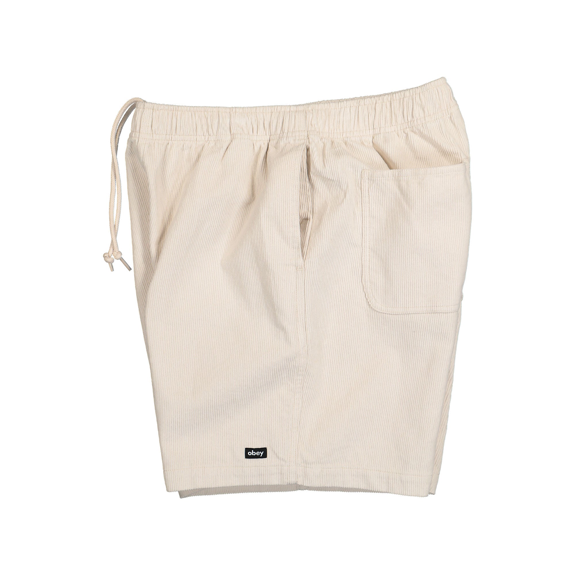 Obey Easy Pulp Corduroy Short Birch Faded Wash Shorts Close-up | Overkill