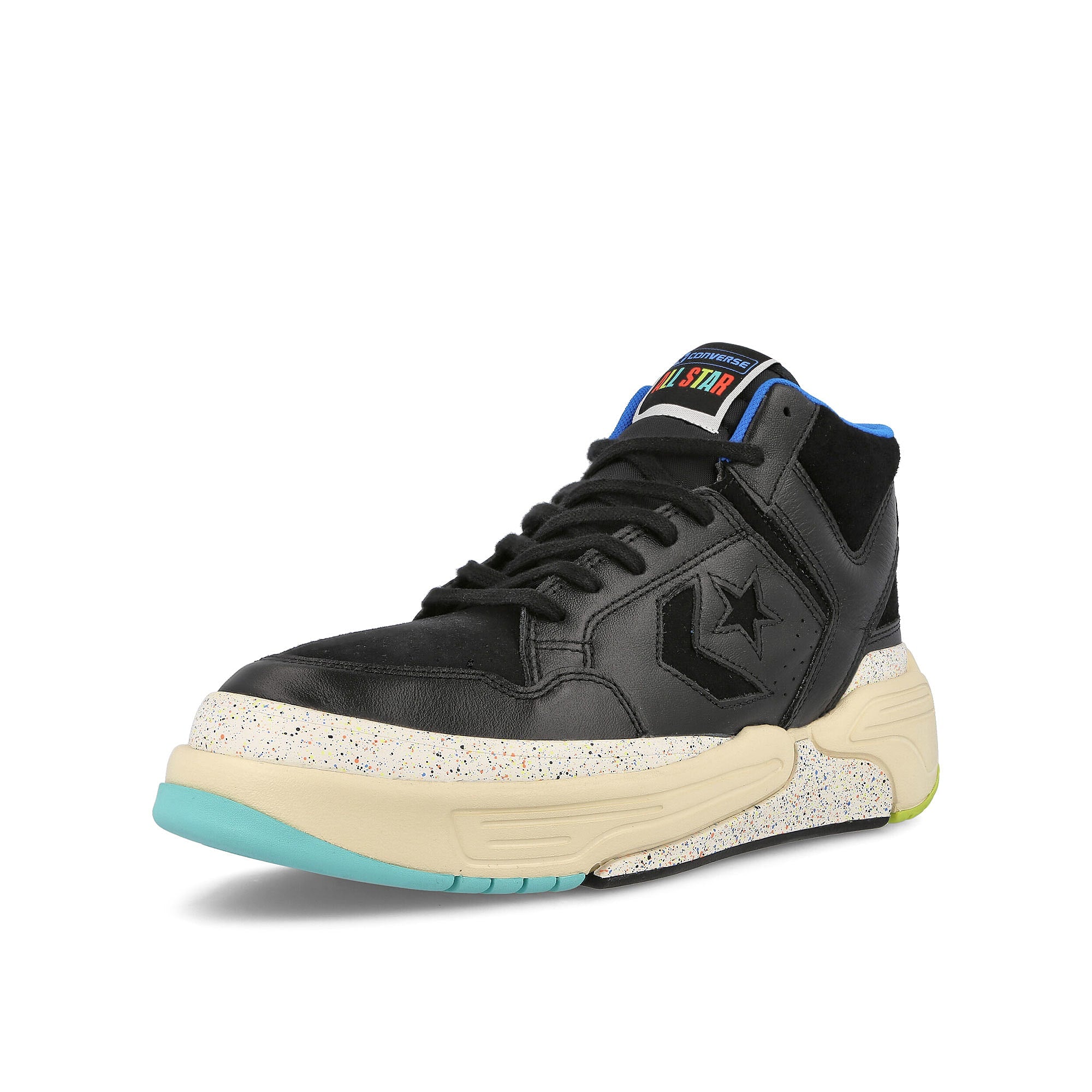 Converse weapon cx mid Black-Cloud Cream-Lime Twist Sneakers Close Up | Overkill