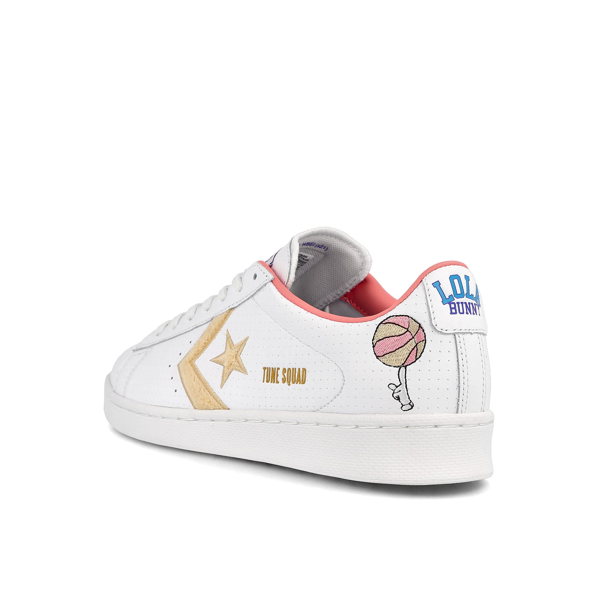 Converse Space Jam x Converse Pro Leather OX White / White Onyx / Multi Close-up | Overkill