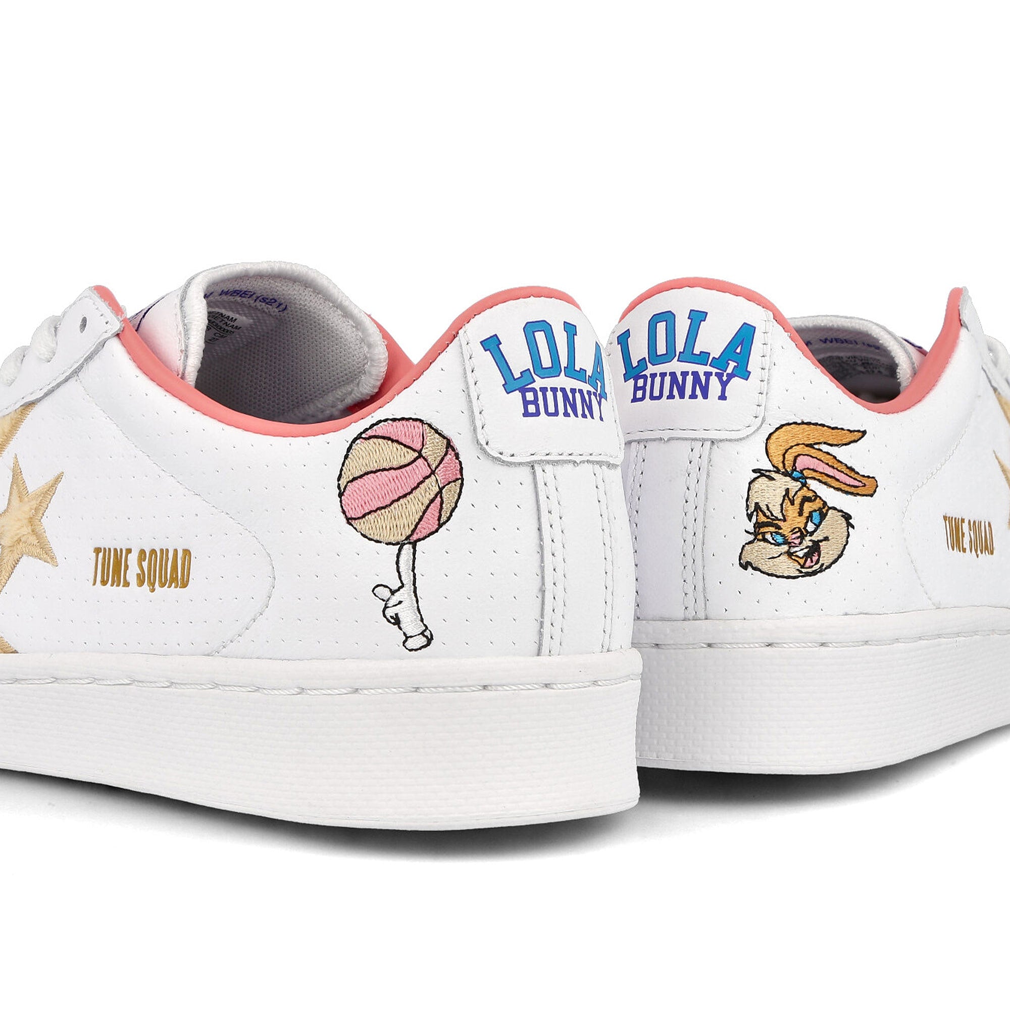 Converse Space Jam x Converse Pro Leather OX White / White Onyx / Multi Detail view 1 | Overkill