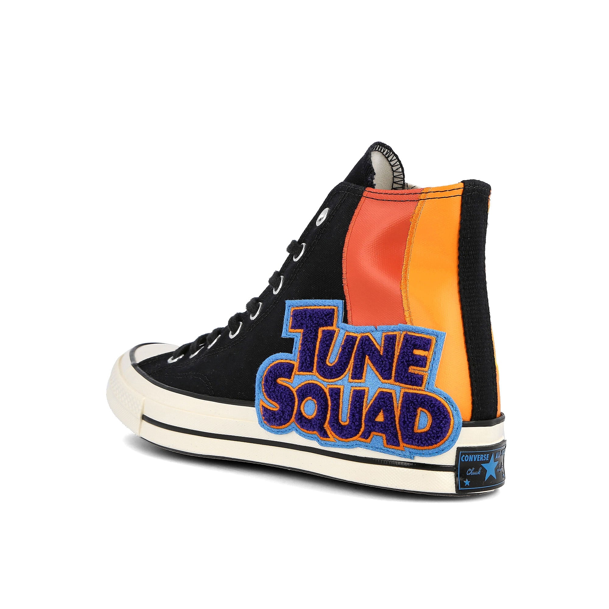 Converse Space Jam x Converse Chuck 70 Hi Black / Mantra Orange / Multi Close-up | Overkill