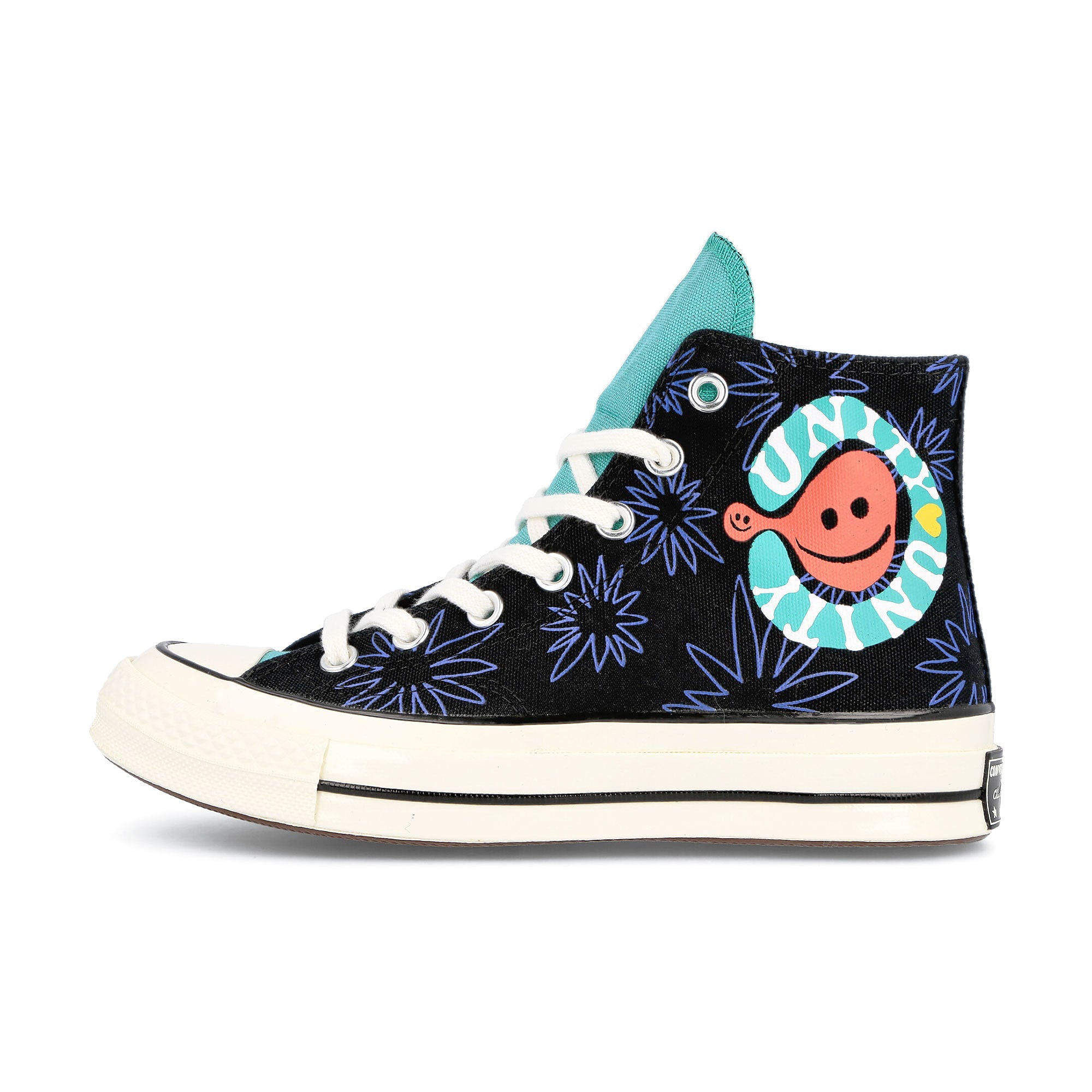 Converse chuck 70 hi Black-Washed Teal-Game Royal Sneakers 172824C | Overkill