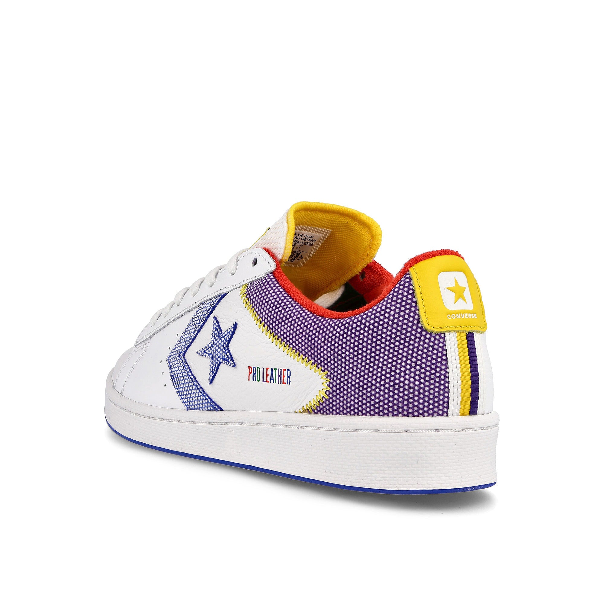 Converse NBA x Converse Pro Leather OX White-Game Royal-Court Purple Sneakers Close Up | Overkill